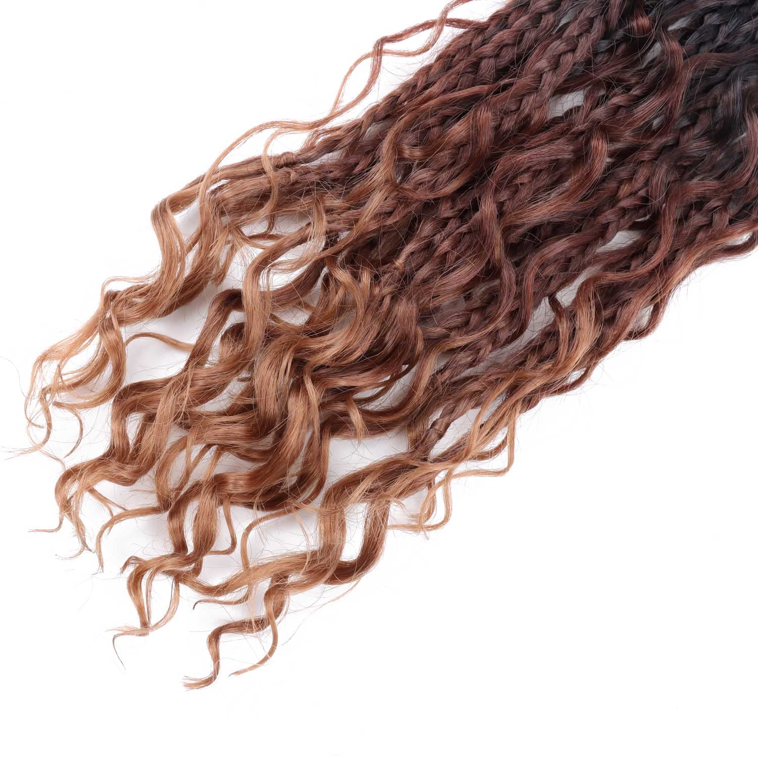 14 Inch Crochet Box Braids Curly Ends 8 Packs Box Braid Crochet Hair Prelooped Synthetic Crochet Braids for Black Women(14inch,