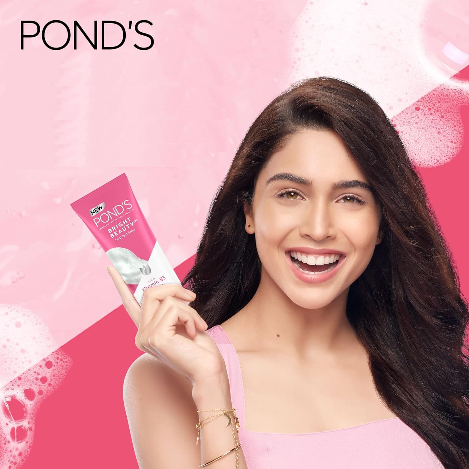 Pond's White Beauty Daily Facial Foam Spot-Less Rosy White 100g / 3.5 oz