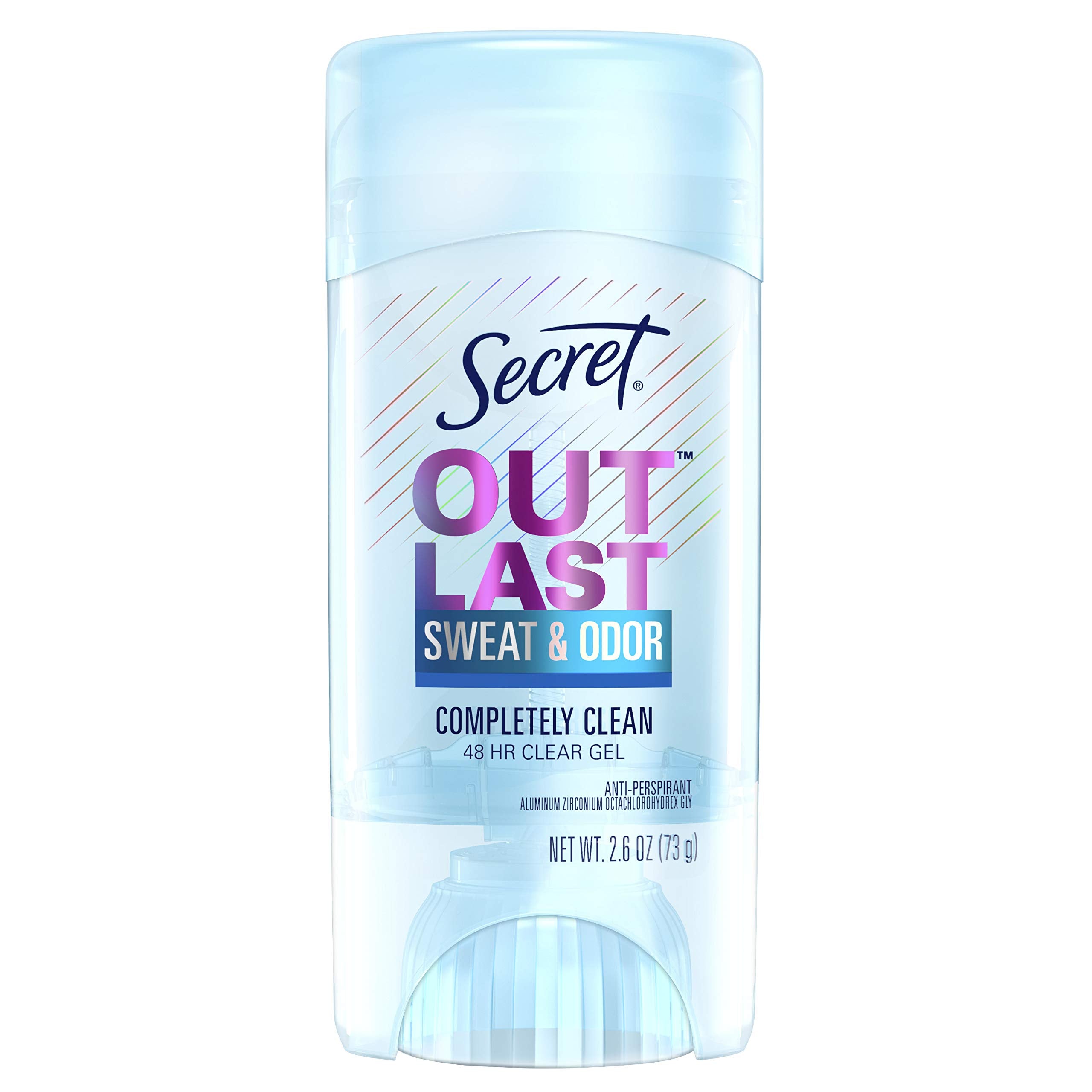 Secret Outlast Completely Clean Scent Women'S Clear Gel Antiperspirant & Deodorant 2.6 Oz