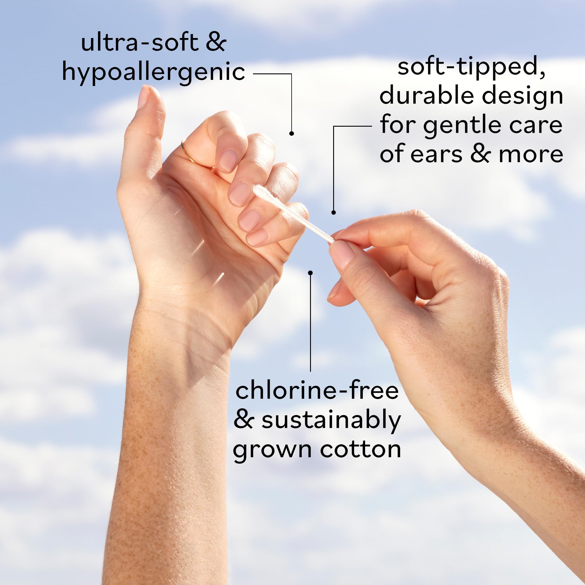 Sky Organics - Organic Cotton Swabs, 1500 ct. - Ultra Soft Tips - Strong & Durable - Hypoallergenic - Chlorine Free - Sustainabl