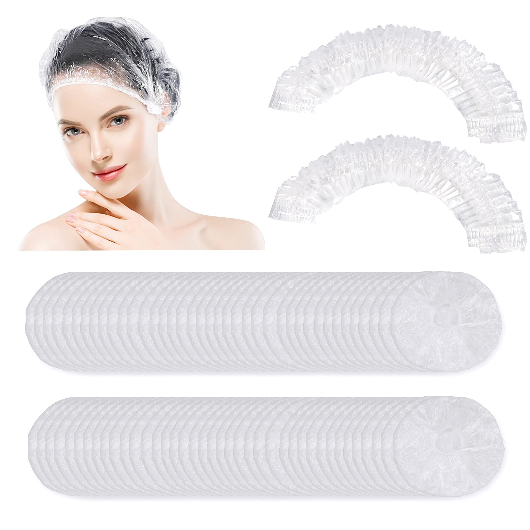 150 Pcs Upgrade Disposable Shower Caps. Ceizioes Waterproof Hair Bath Caps. Thickening Shower Cap For Women Kids Girls. Hotel An
