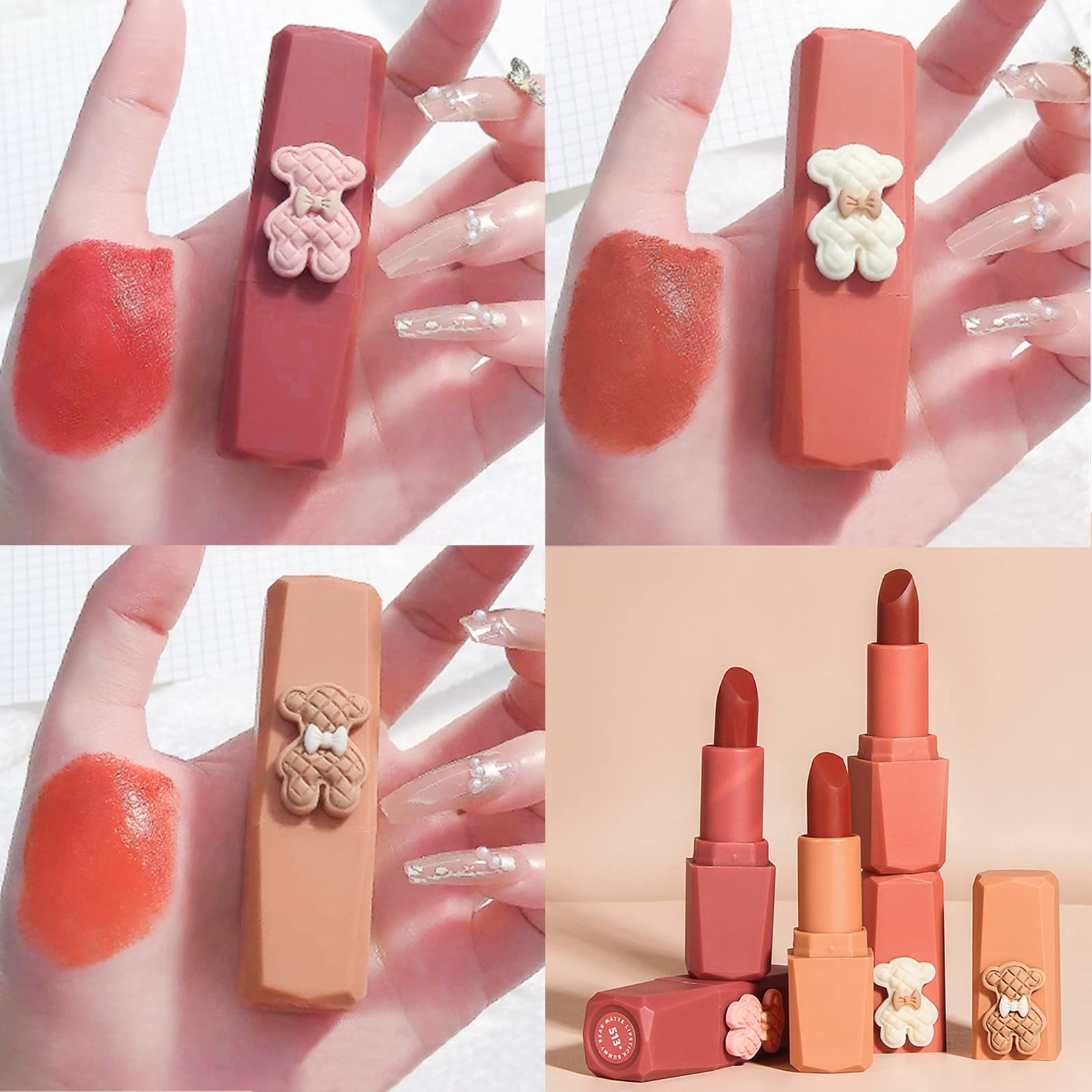 Lamuseland Semi Matte Velvet Lipstick, Long Lasting Waterproof Long Wear Lip Stain,Lip Makeup For Womman. (H9440B)