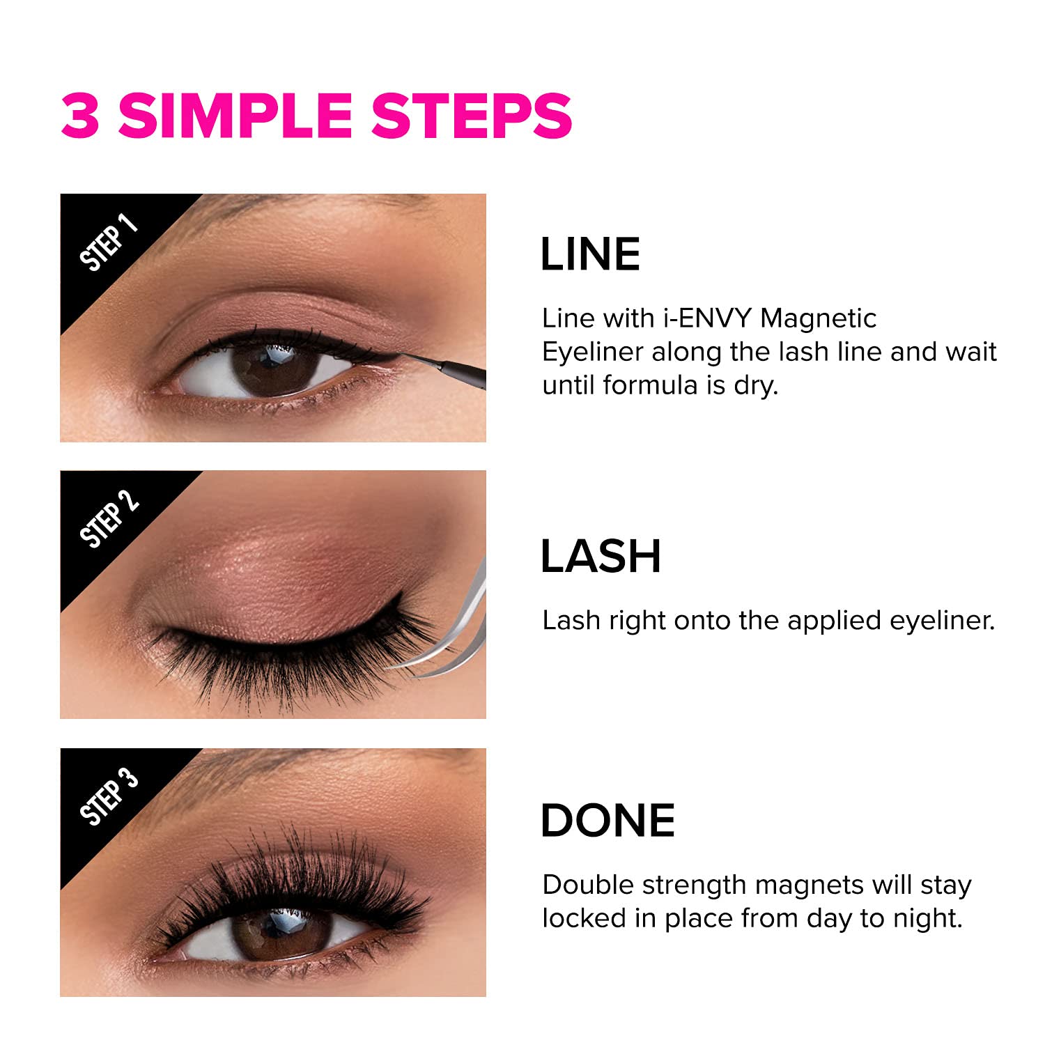 Kiss I Envy Magnetic Eyeliner Wind Resistant, Last Up To 16Hrs