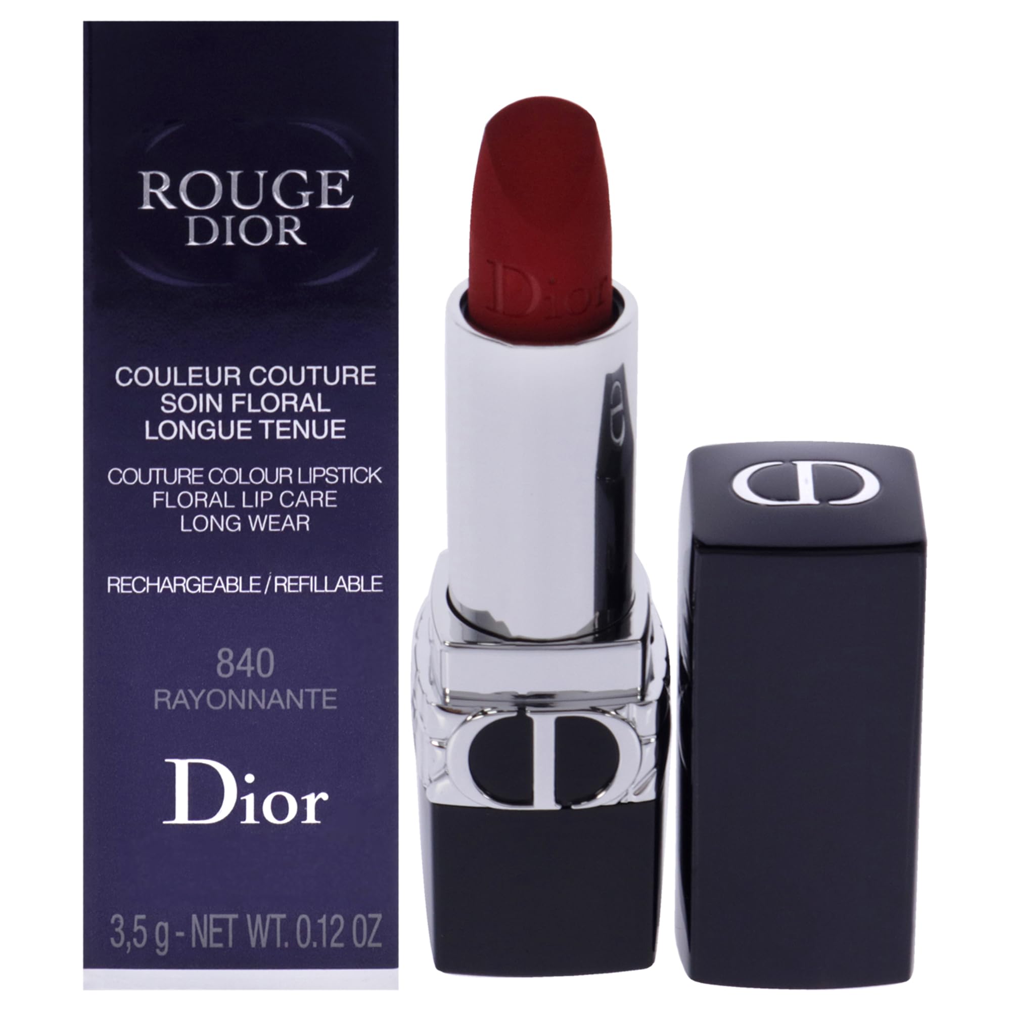 Rouge Dior Couture Velvet Lipstick - 840 Rayonnante By Christian Dior For Women - 0.12 Oz Lipstick (Refillable)