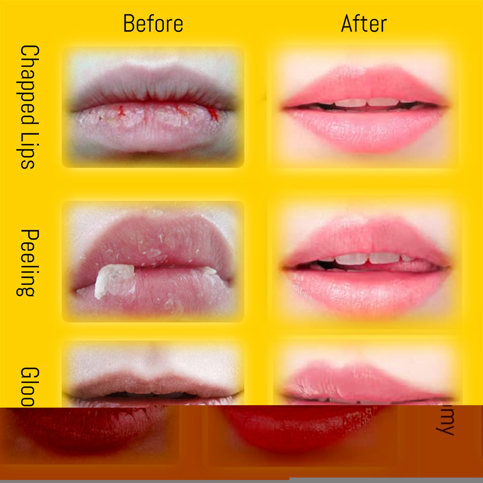 4Pcs Lip Balm Honey Pot, Honey Pot Lip Balm For Dry Cracked Lips, Strawberry Lip Balm Scrubs Exfoliator & Moisturizer, Hydrating