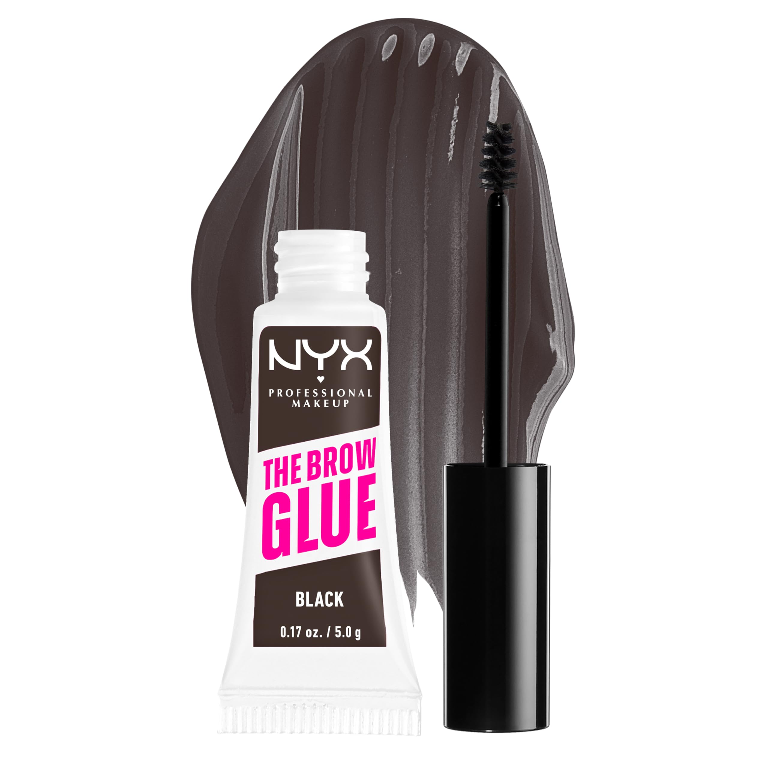 NYX PROFESSIONAL MAKEUP The Brow glue, Extreme Hold Tinted Eyebrow gel - Black