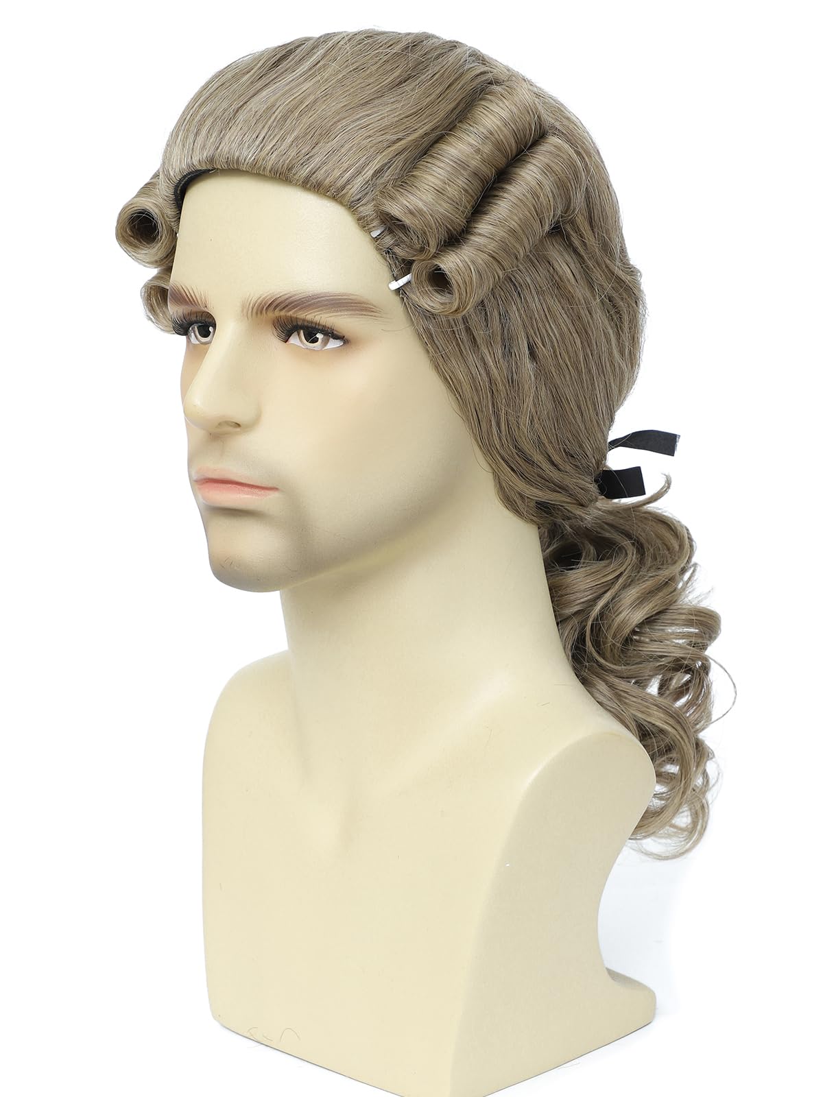 Traqur Judge Colonial Wig Washington Halloween Costume Cosplay Party Wig Funny Crazy Wigs (Blonde)