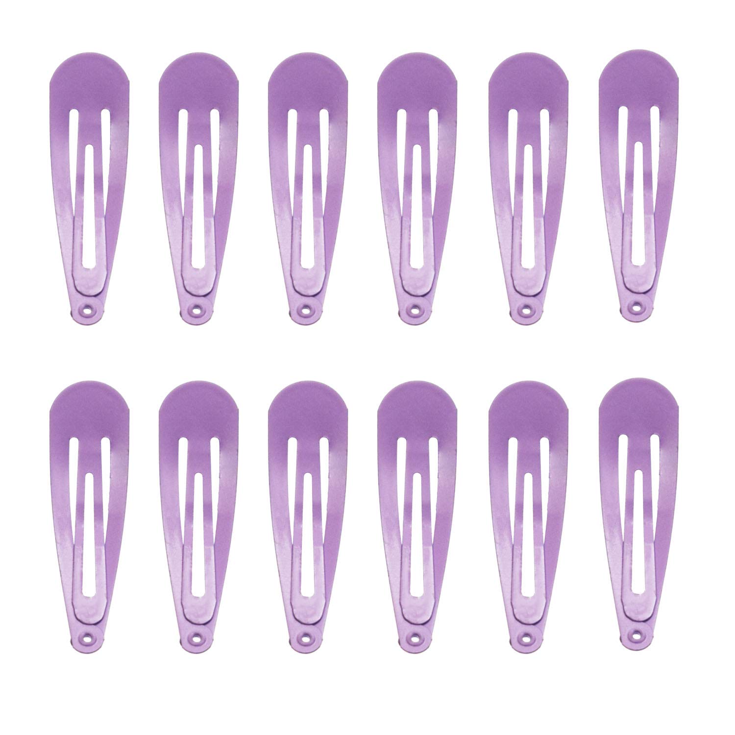 Motanar 50 Pack of Snap Hair Clips Hair Barrettes for Kids, Girls and Women, 50 mm (Light Purple)