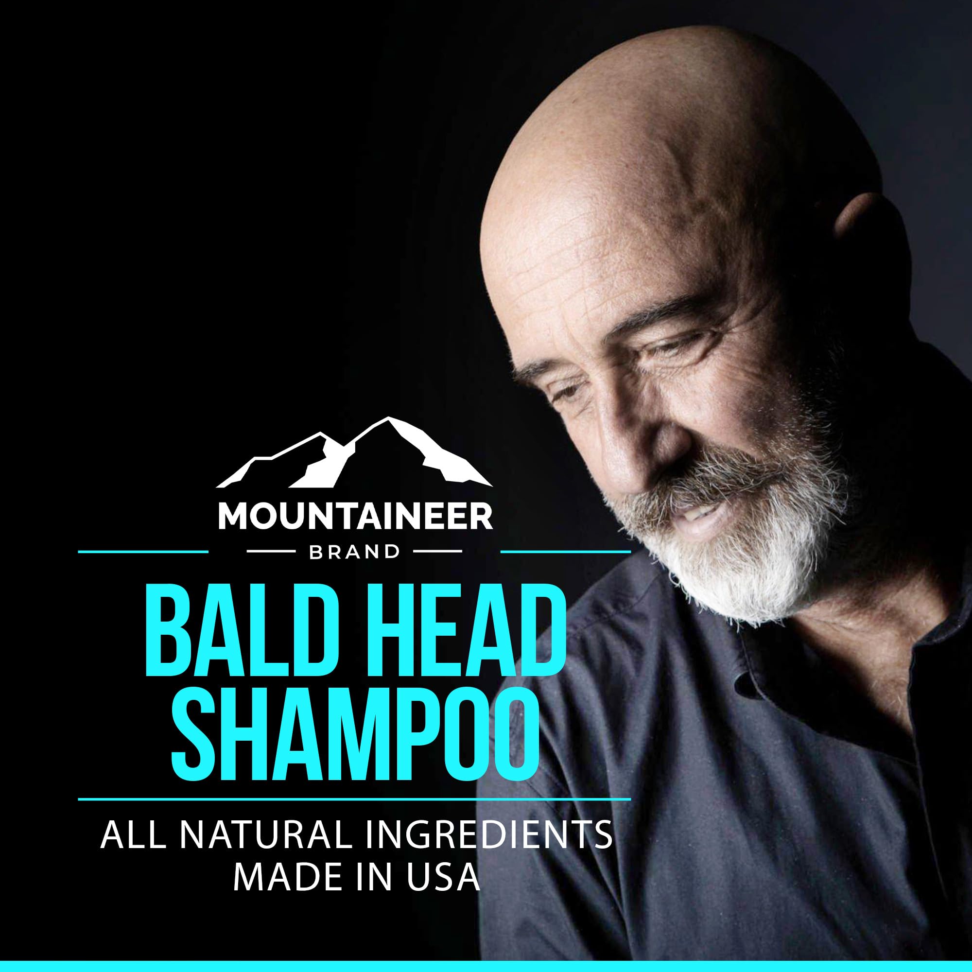 Mountaineer Brand Bald Head Shampoo for Men - All Natural Moisturizing 4oz