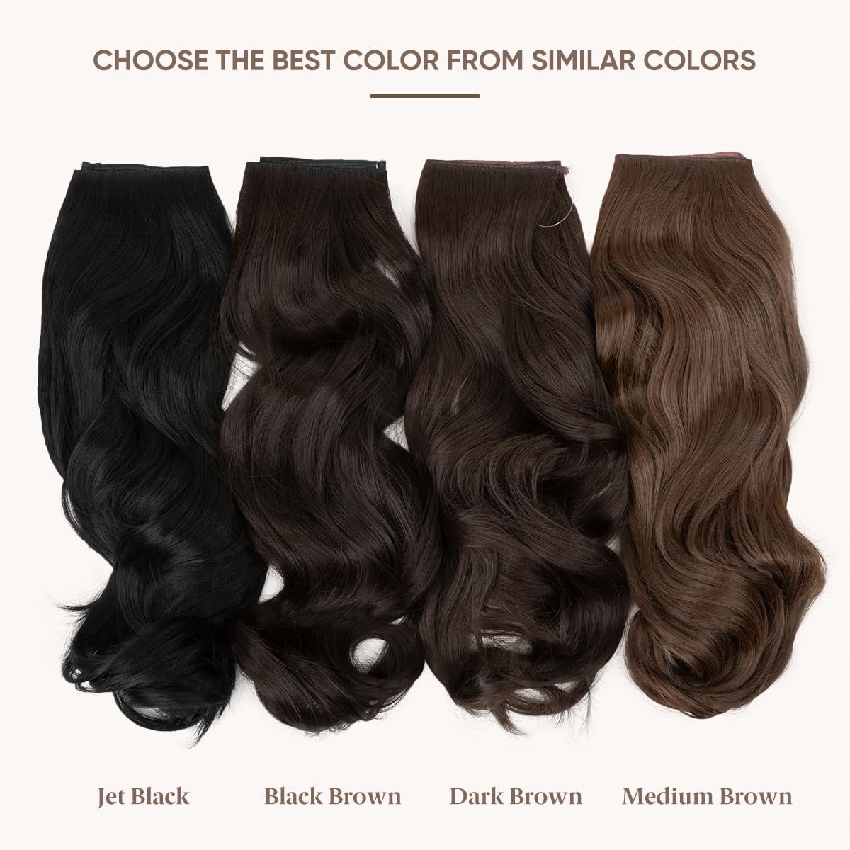 Sarla Invisible Wire Hair Extensions With 3 Clips Long Synthetic Wavy Curly Hairpiece Adjustable Transparent Headband For Women