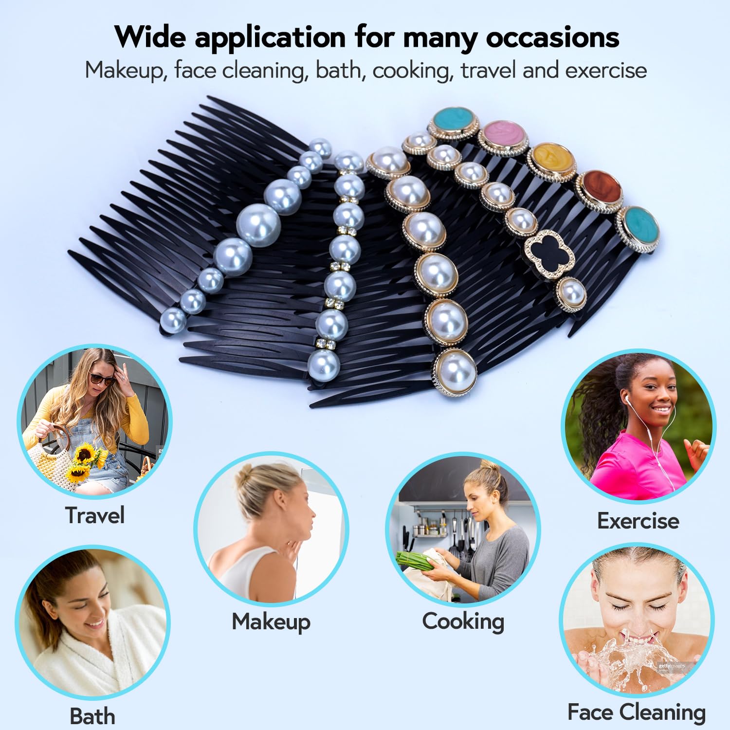 Mary Lavender Side Hair Comb For Girls Women Hold Bangs Hair Twist Comb French Twist Hair Pin Clips Hair Accessories Decorative