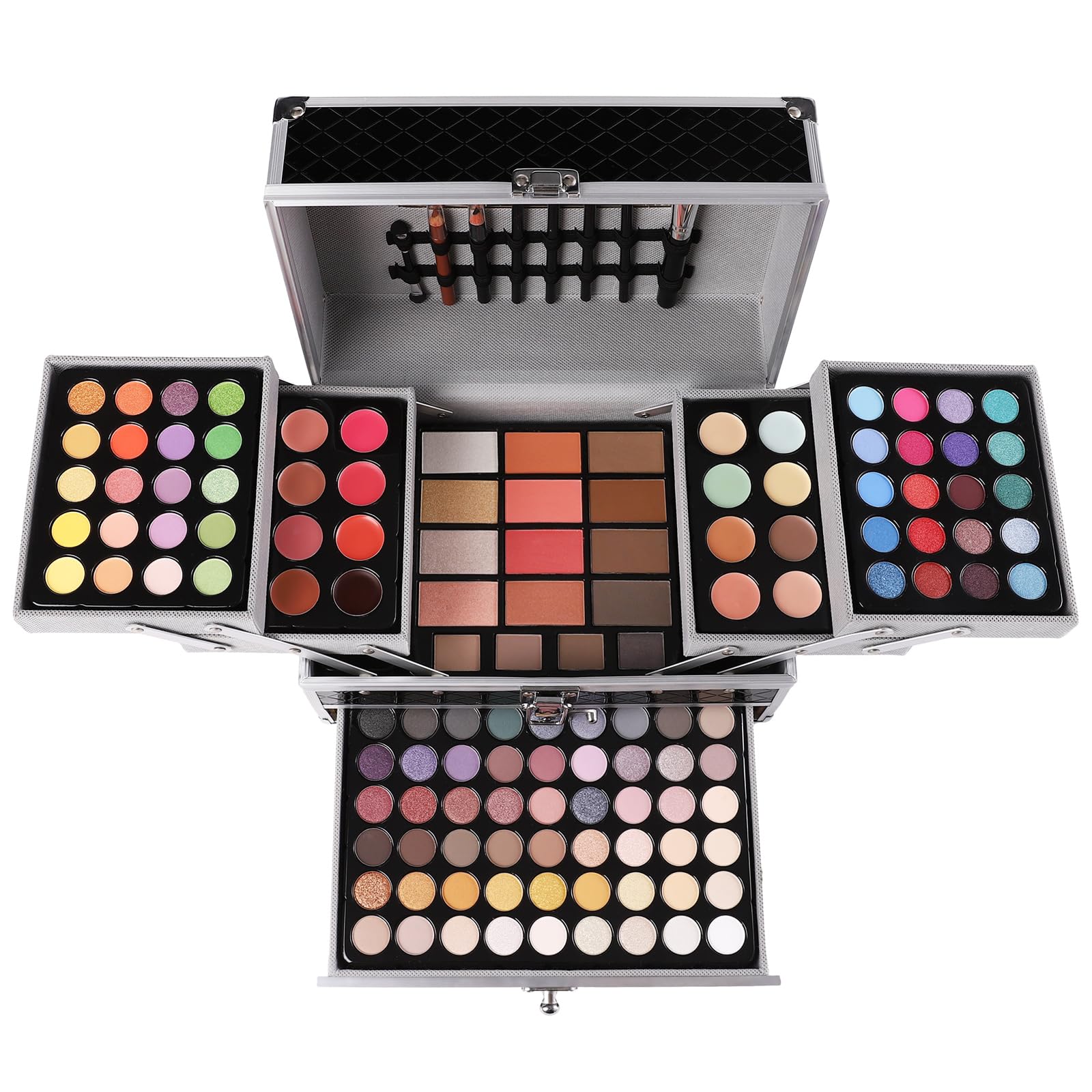 All In One Makeup Gift Set For Women Girls Full Kit, Includes Eyeshadow, Lipstick, Concealer, Highlighter, Eyebrow Powder, Blush