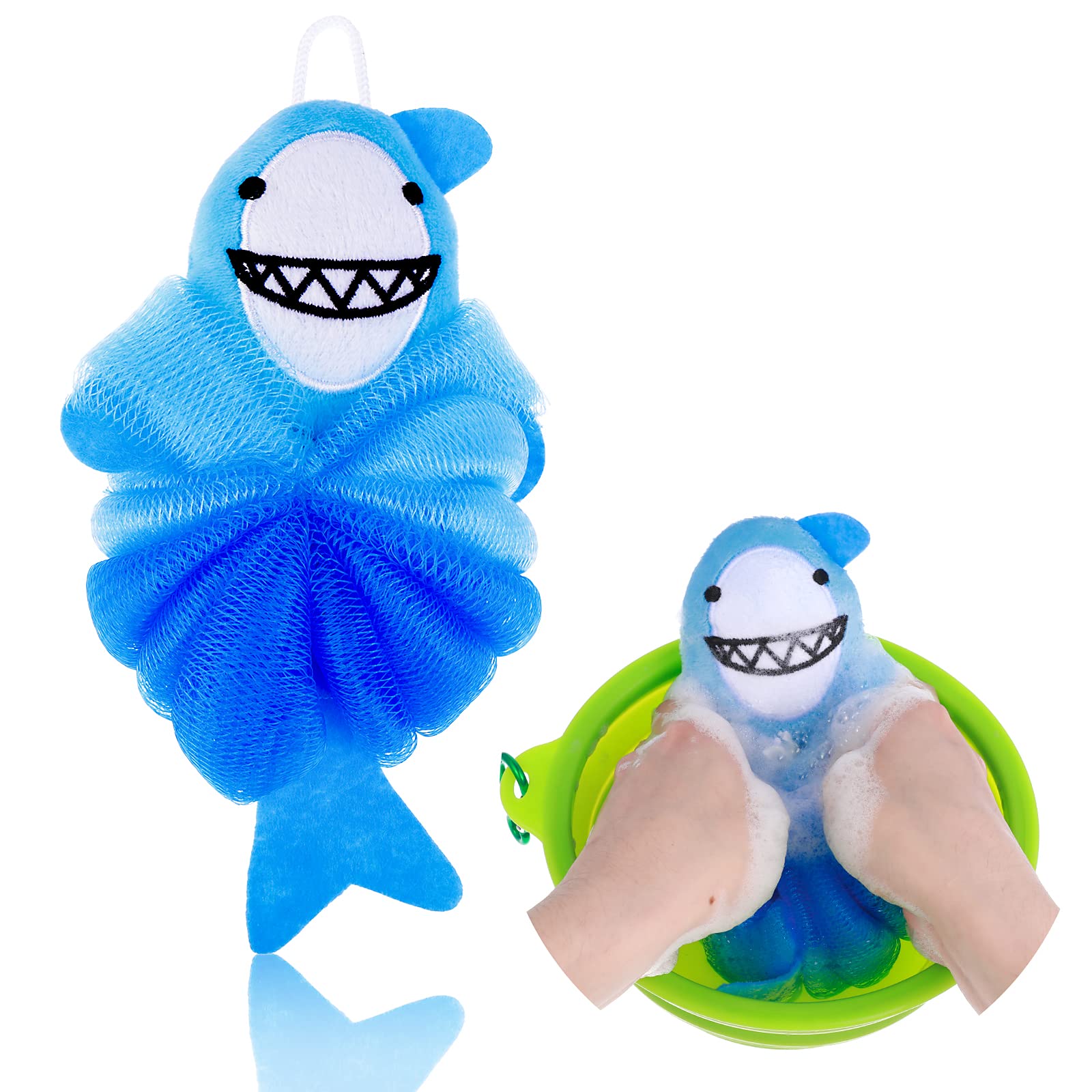Bath Loofahs Animal Bath Sponge For Bathing, Kids Loofah Bath Pouf Body Scrubber Mesh Loofah Sponges, Bath And Shower Loofah Spo