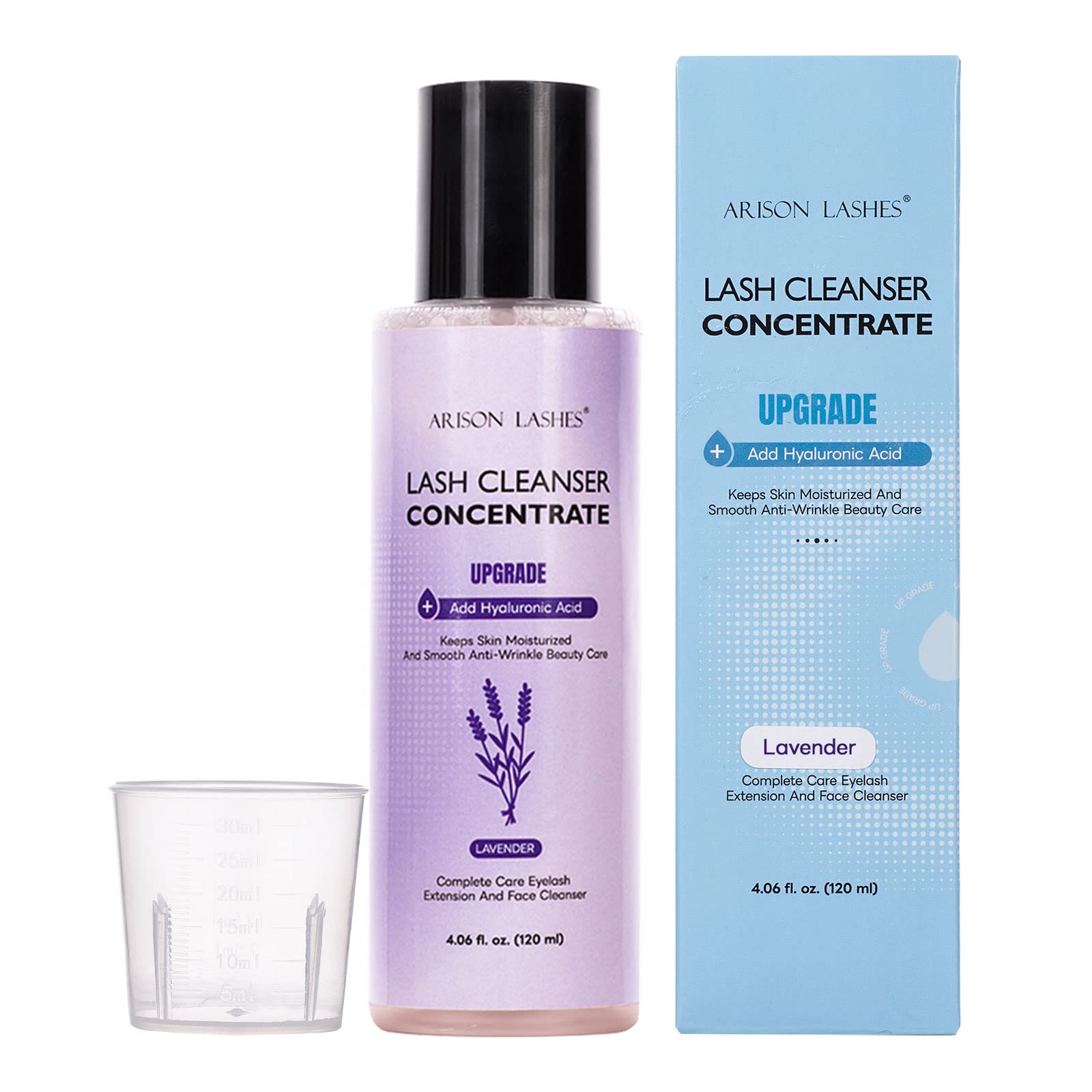 ARISON LASHES Eyelash Shampoo Concentrate (120ml) - Large Capacity Professional Cleanser for Lash Extensions (Makes 24 Bottles o
