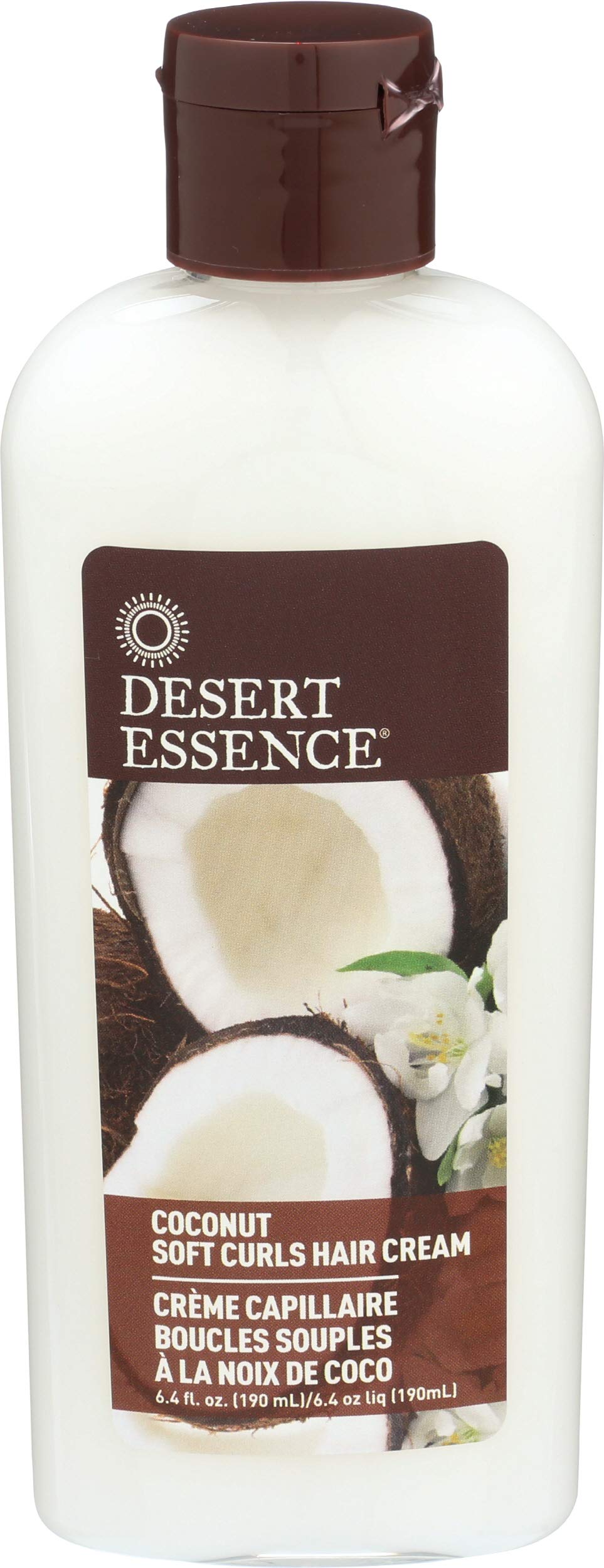 Desert Essence Coconut Soft Curls Hair Cream Infused with Black Oat & Nopal Cactus Extracts - Smooth Softer Curls, Definition & 