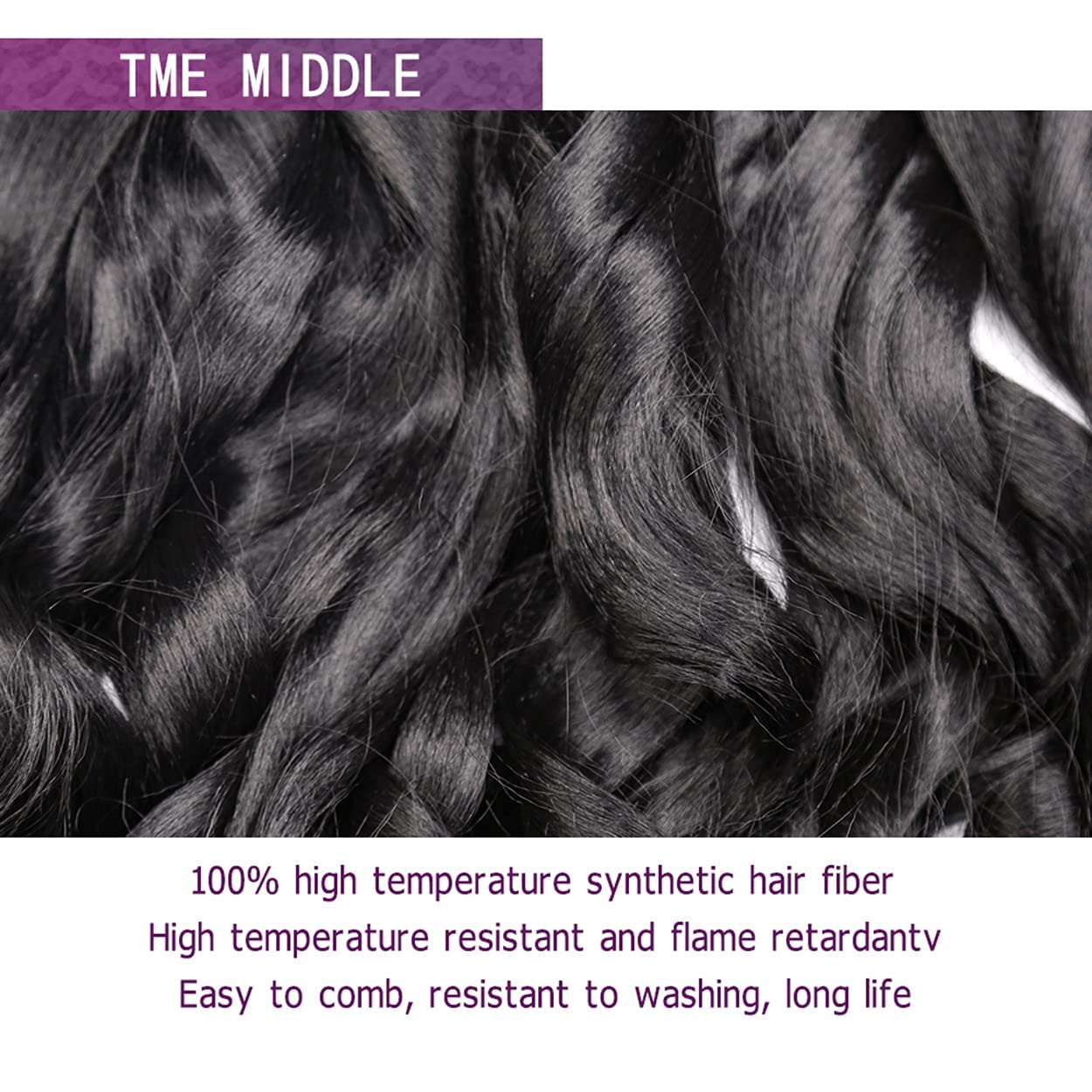 Amir Hair 8 Packs French Curly Braiding Hair 16 Inch Loose Wave Braiding Hair Pre Stretched Synthetic Hair Extensions (1B#)