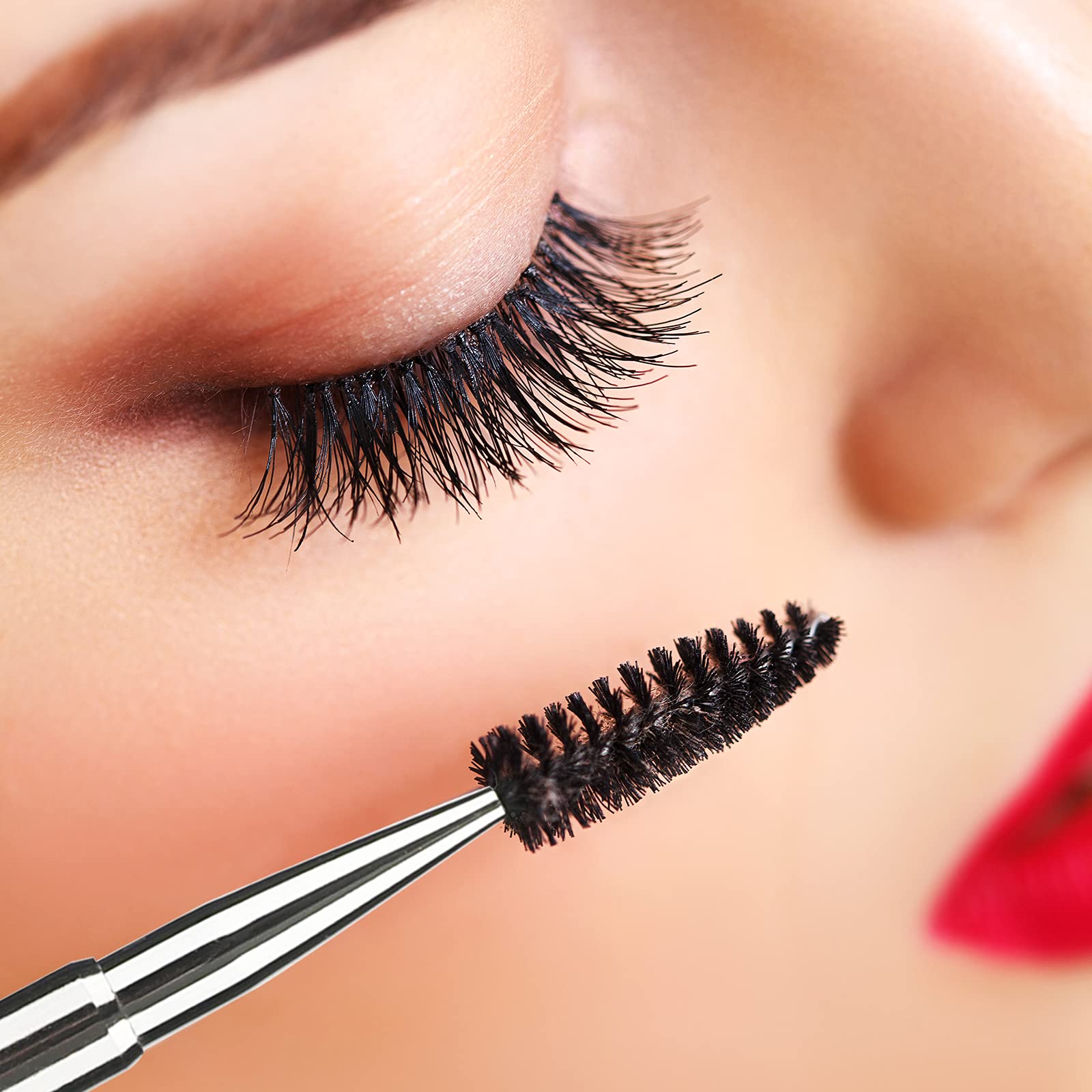 G2Plus 3Pcs Eyelash Brushes With Cap, Eye Brow Brush, Eyelash Mascara Brushes Wands Applicator Makeup Tools For Travel