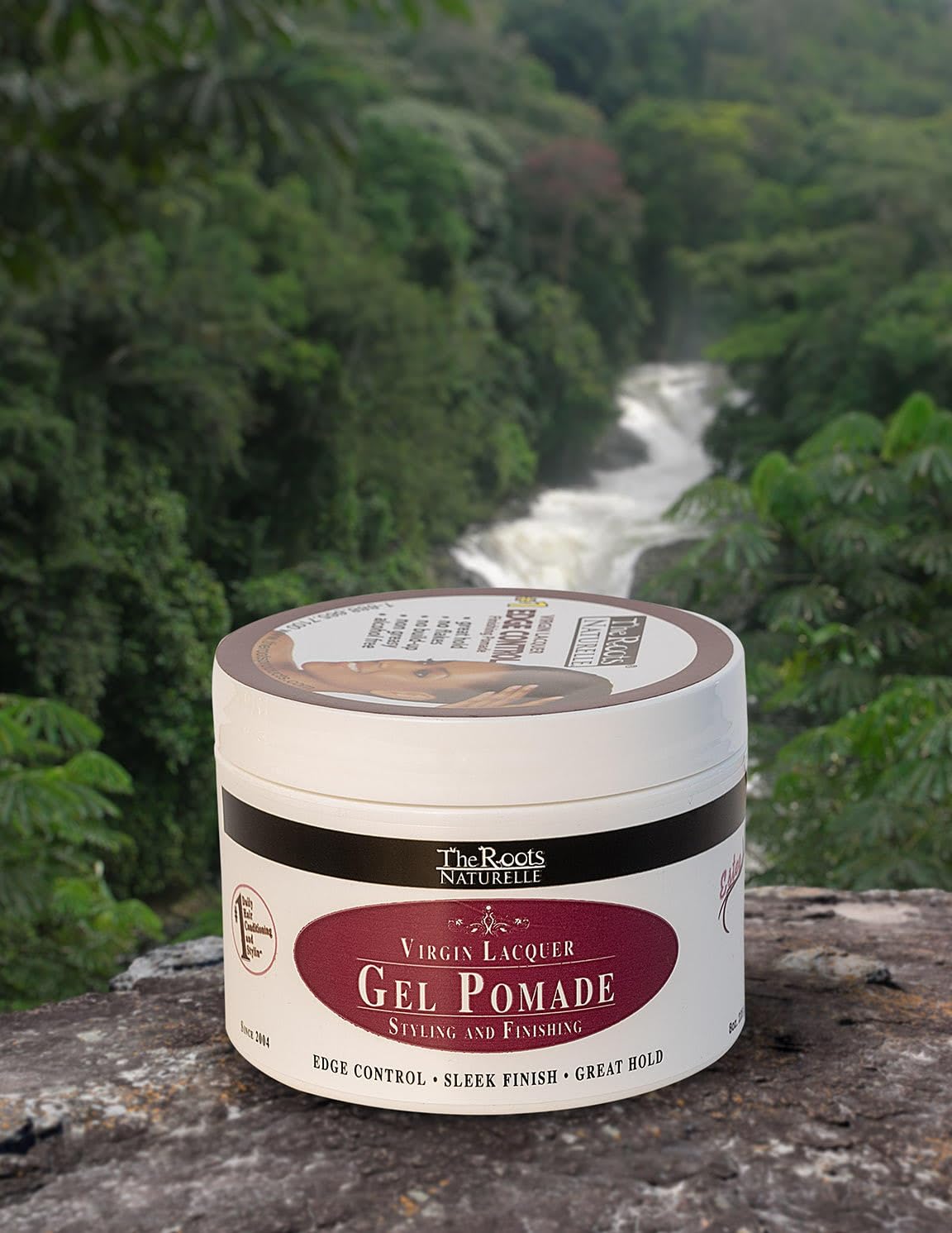 The Roots Naturelle Virgin Lacquer Gel Pomade For Edge Control (8 oz Jar)