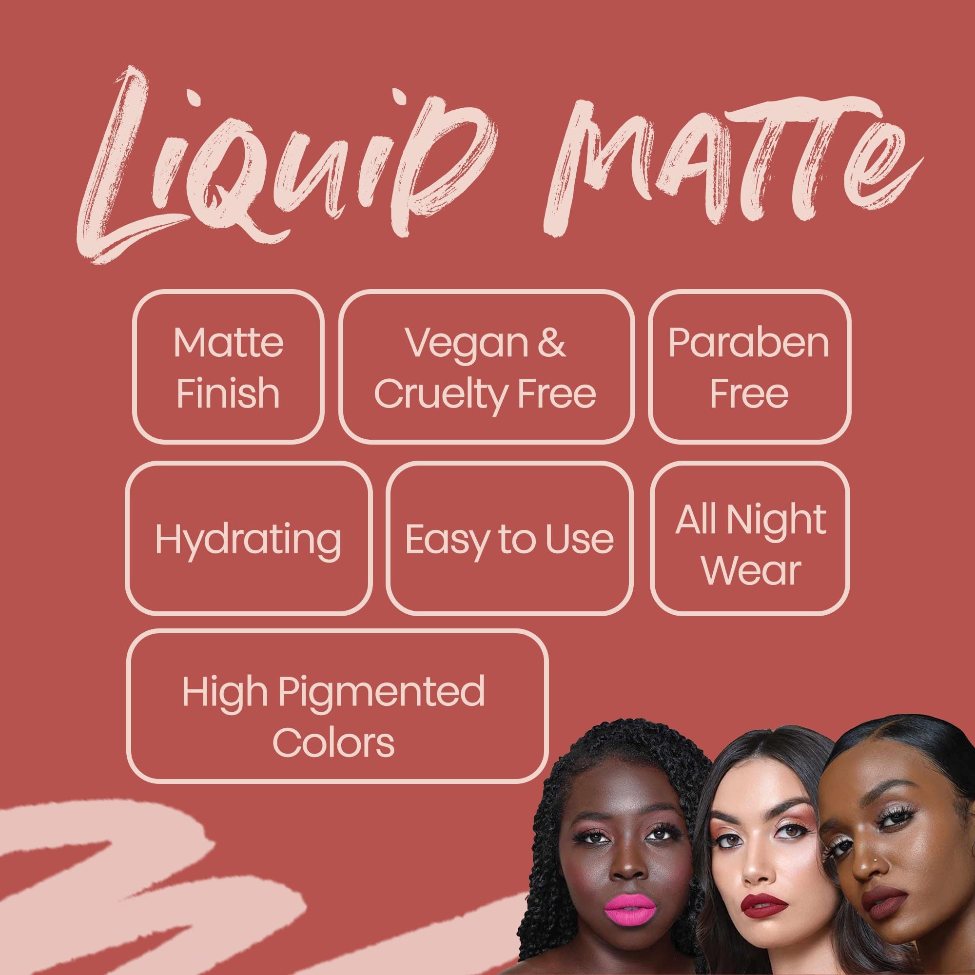 The Lip Bar Vegan Liquid Matte Lipstick, High Pigment Color & Long-Lasting With 8-12 Hours Of Wear, Haute Mess - Bright Pink-Red
