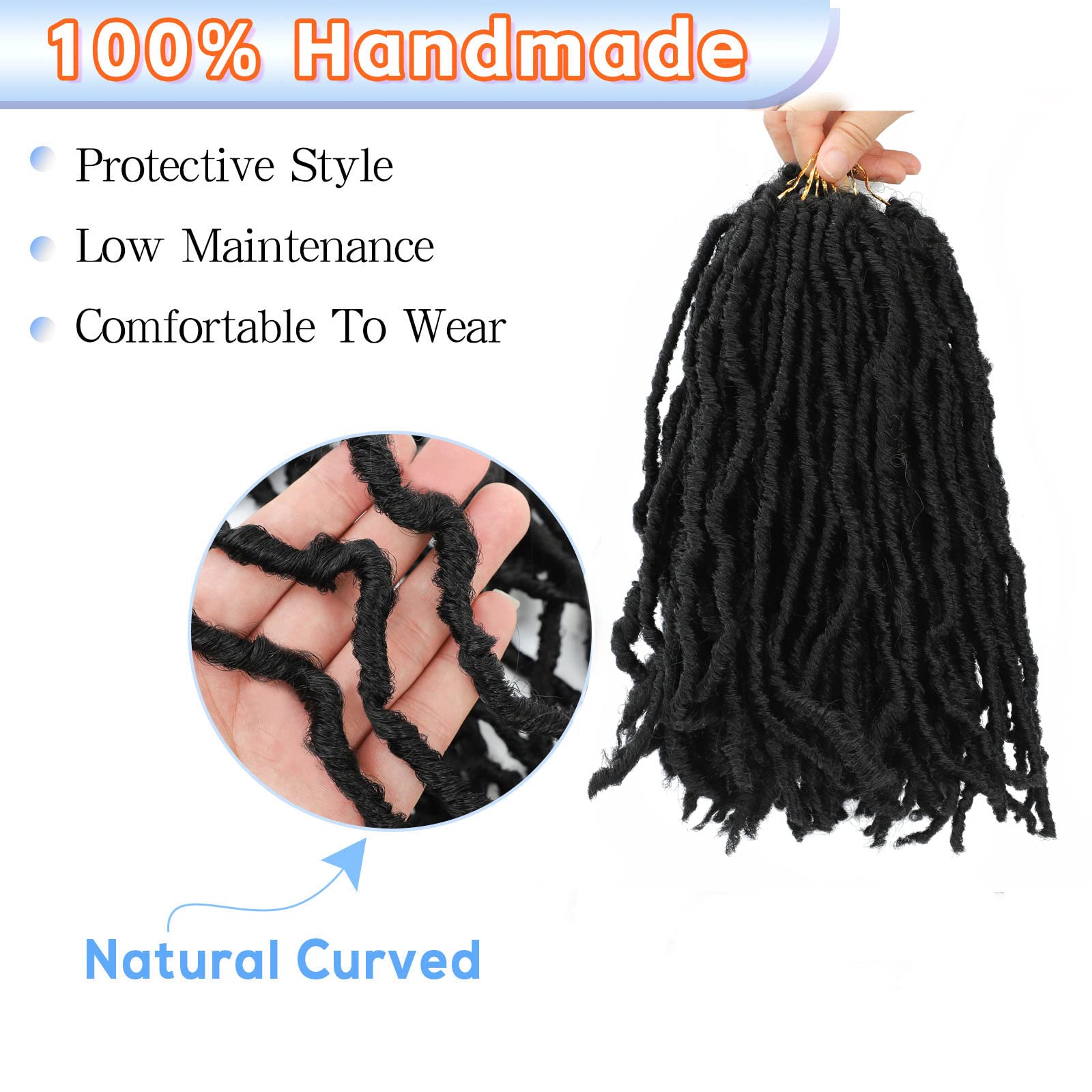 Soft Locs 10 Inch Faux Locs Crochet Hair 7 Packs Short Soft Locs Crochet Hair For Kids Pre Looped Soft Faux Loc Butterfly Hair C
