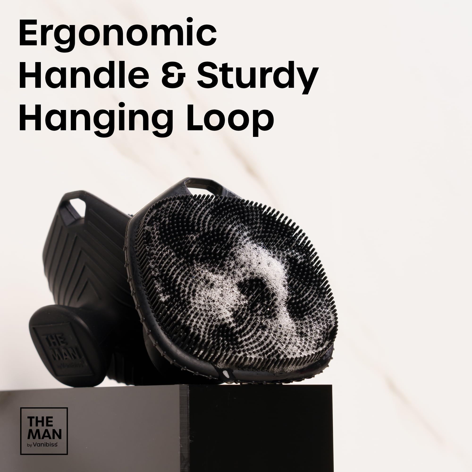 The Man Face Scrubber - Silicone Face Scrubber For Men, Gentle Exfoliating Face Massager, Flex Face Brush For Men, Removes Dead