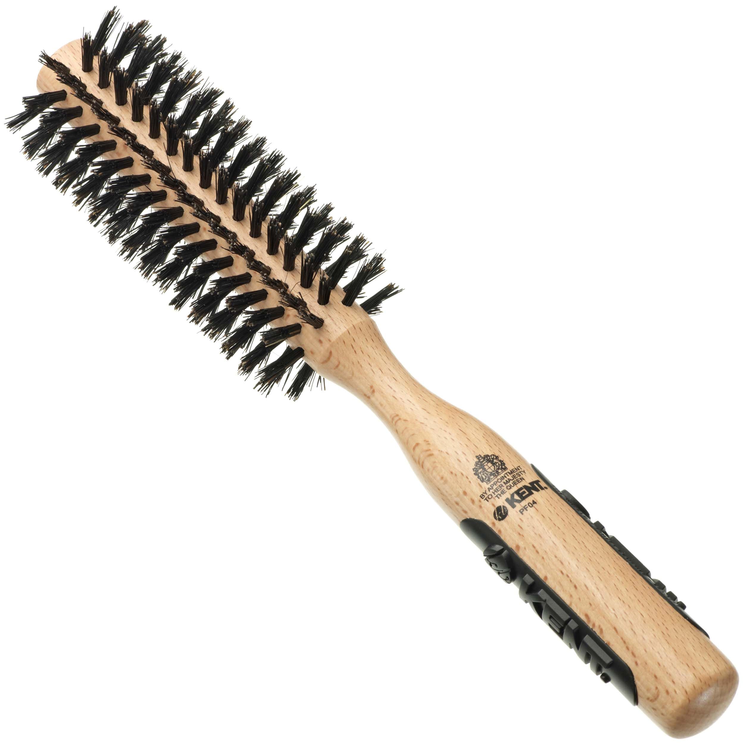 Kent PF04 Small Round Curling Brush with Hard Natural Boar Bristle- Hair Drying Brush, Round Hair Brush, and Blowout Brush - Sma