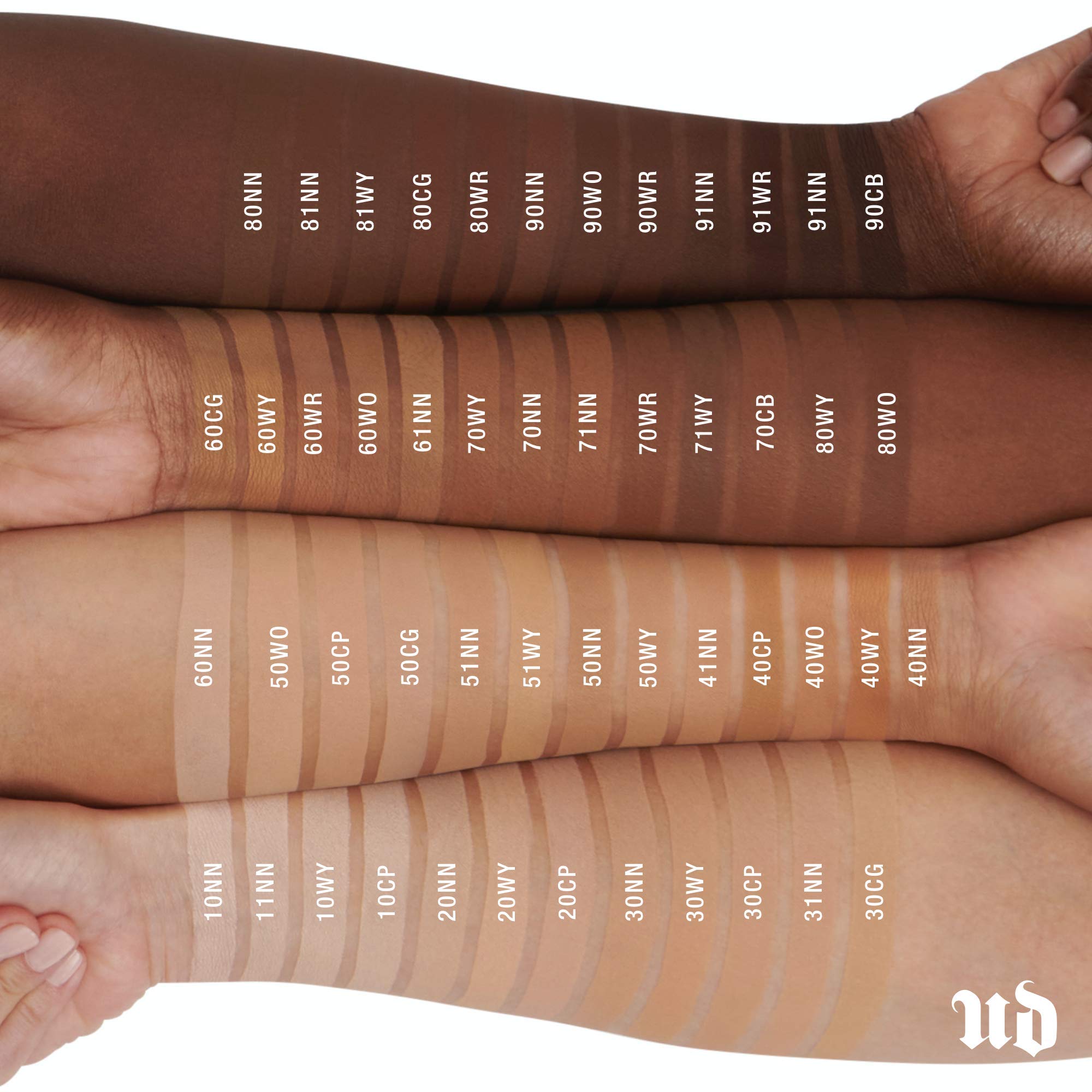 Urban Decay Stay Naked Weightless Liquid Foundation (80Wy - Deep Warm - Golden Undertone), Waterproof Face Makeup, Buildable Med