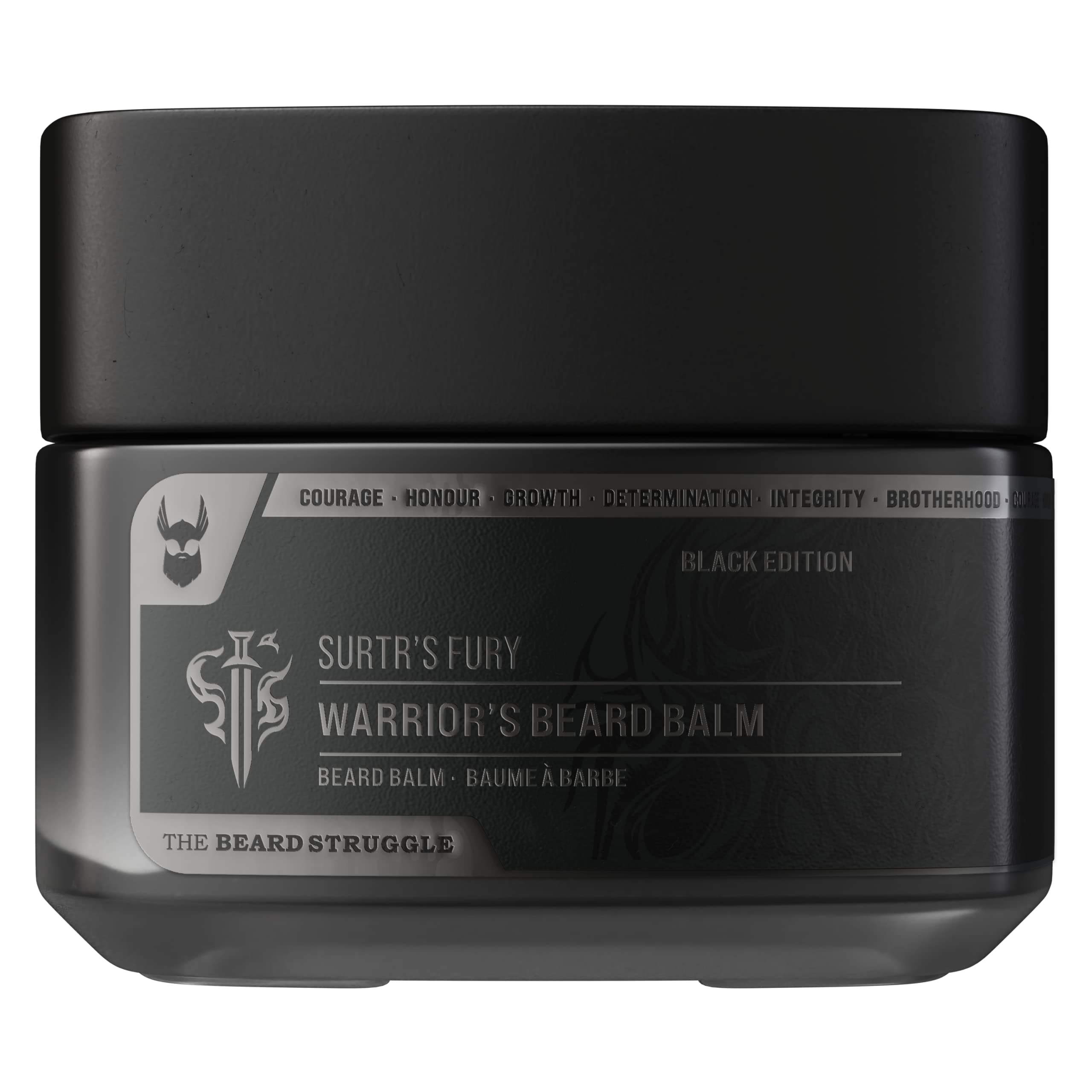The Beard Struggle Warriors Beard Balm - Platinum Collection, Surtr'S Fury - Non-Greasy Low-Hold Formula, Luxurious Cologne-Grad