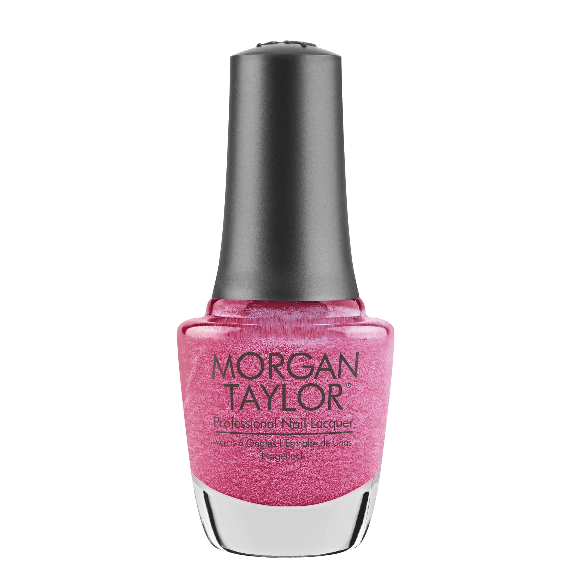 Morgan Taylor Nail Lacquer (Tutti Frutti) Sparkly Pink Nail Polish, Finger Nail Polish, Long Lasting Nail Polish, Sparkly Pink N