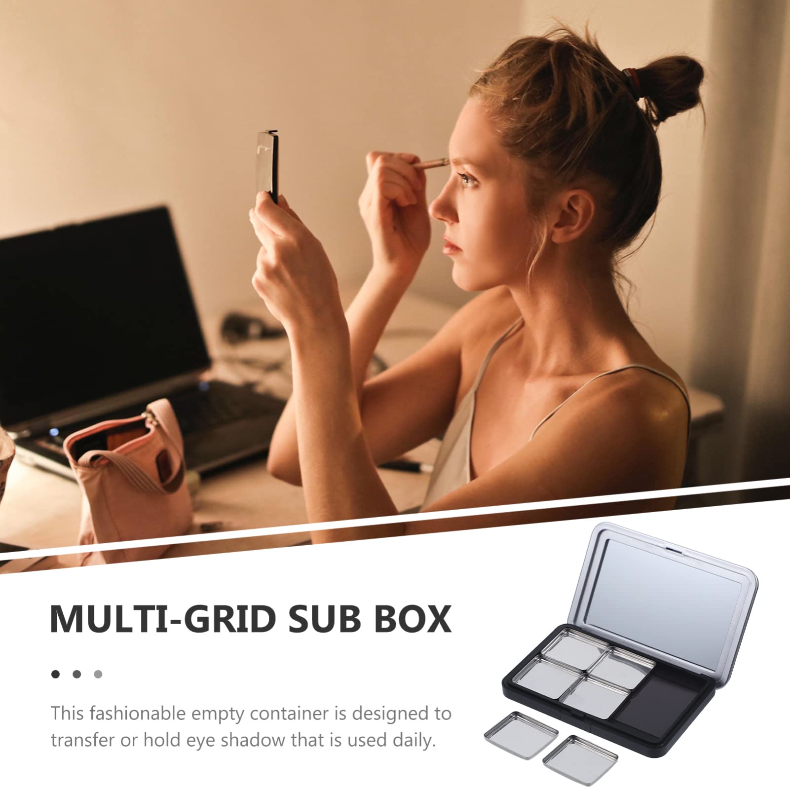 Minkissy Empty Eyeshadow Palette Magnetic Makeup Palette With Mirror Refillable Eyeshadow Palette Empty Lipstick Pallet Empty Ey