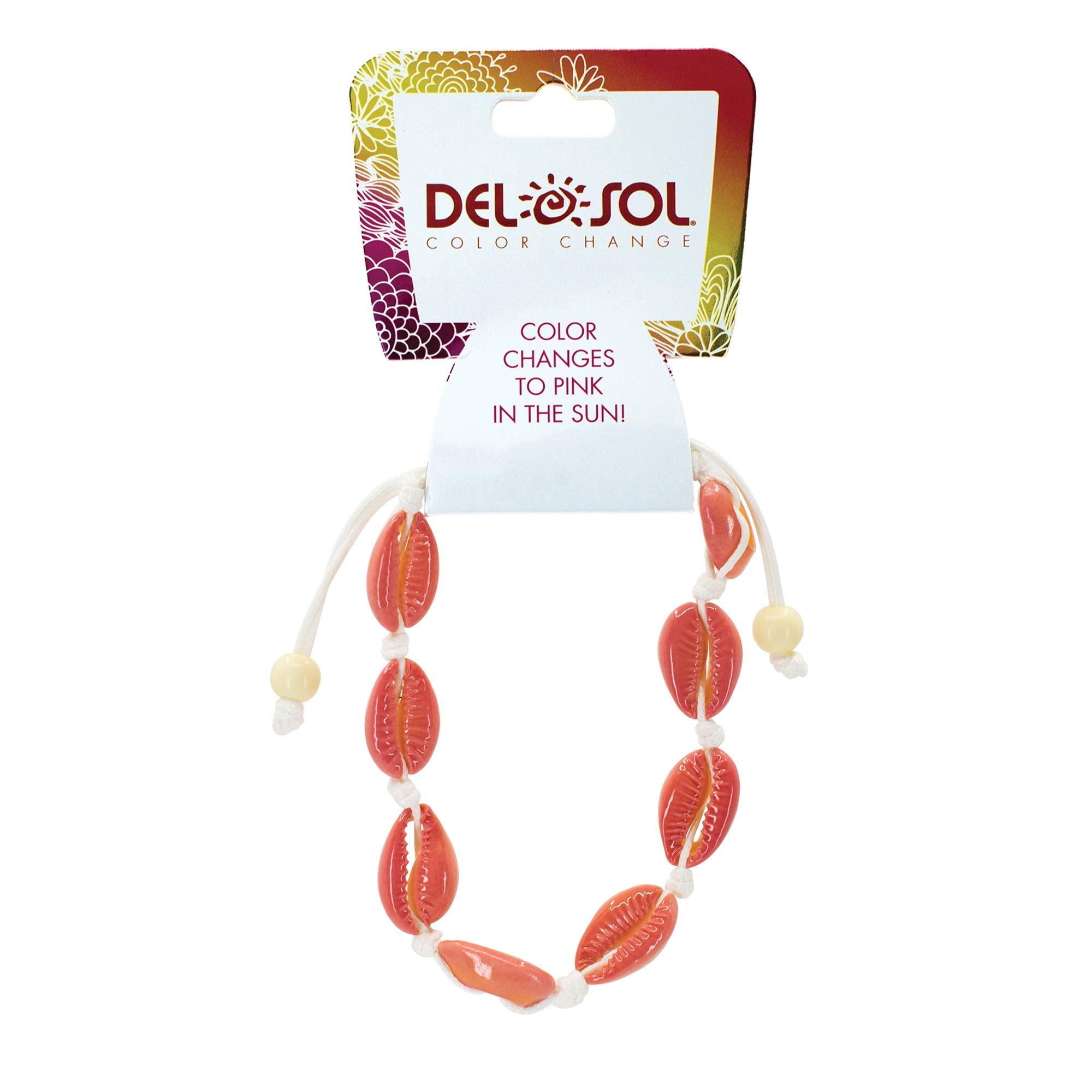 Color-Changing Bracelet - Pink Cowrie By Delsol For Women - 1 Pc Bracelet