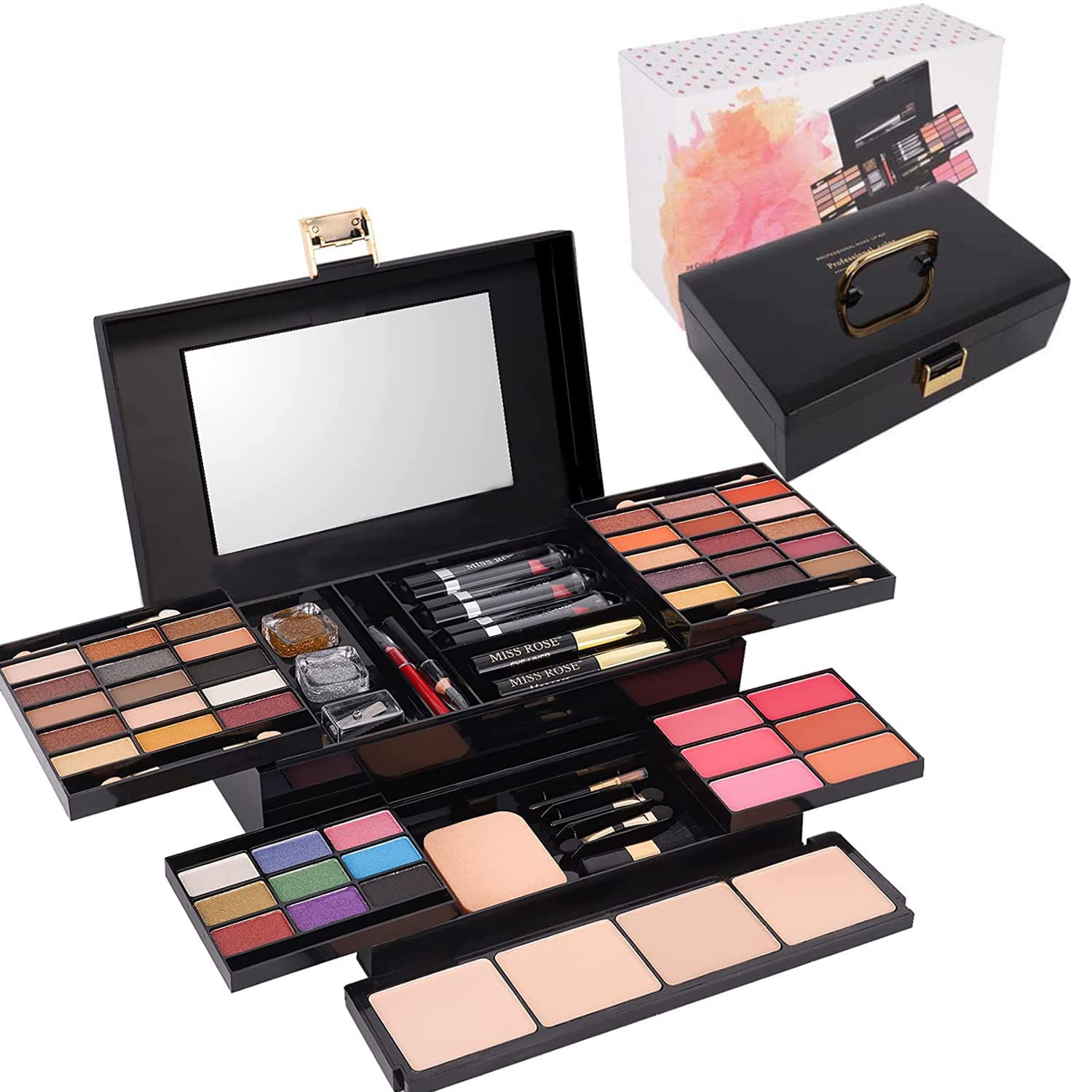 MISS ROSE M 58 Color Professional Makeup Kit for Women Full Kit, makeup pallet,All In One Makeup Set for Women Girls Beginner,In