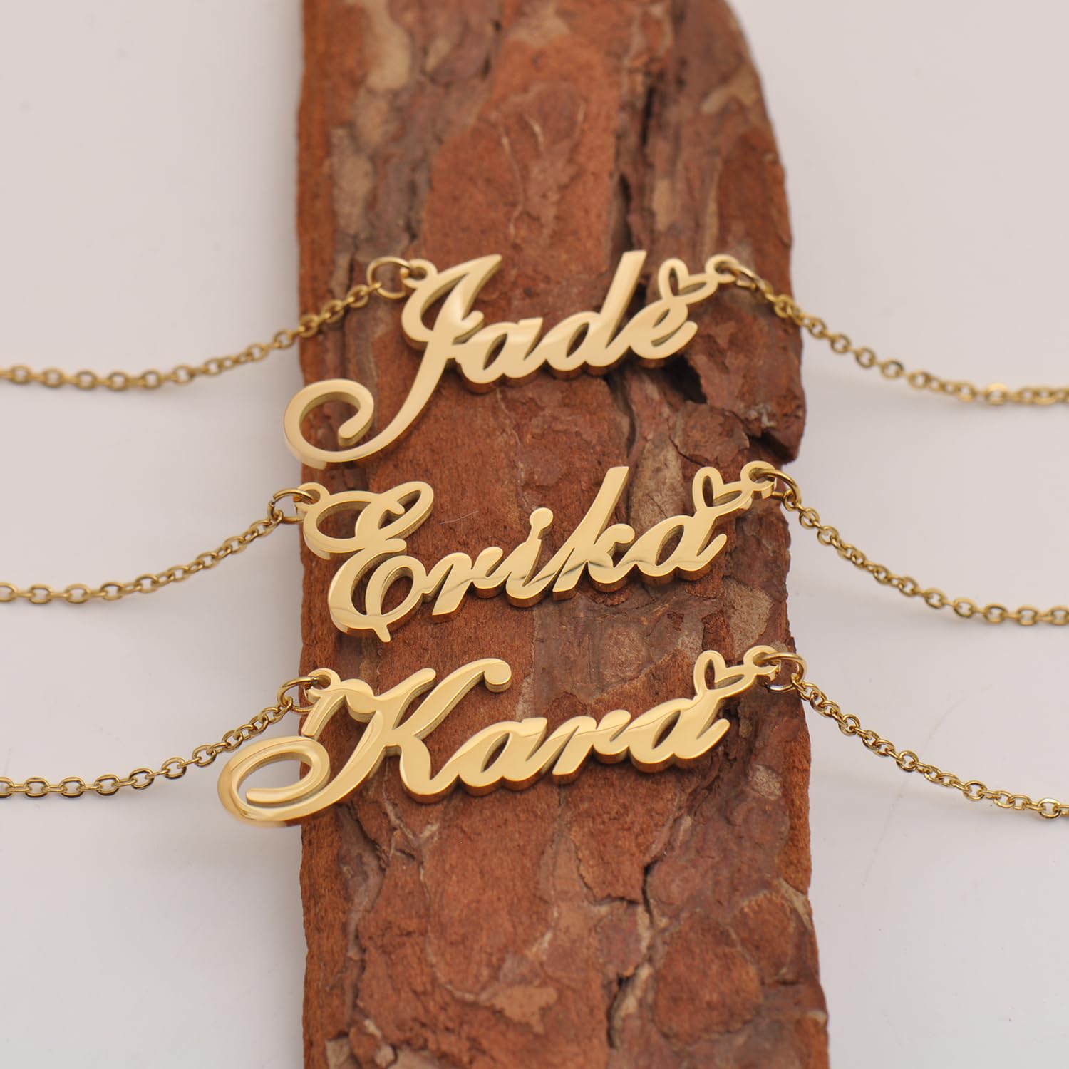 HUAN XUN 18k Gold Plate Nameplate Custom Name Necklace Mariah Customized Charm Unique Bridesmaid Gifts