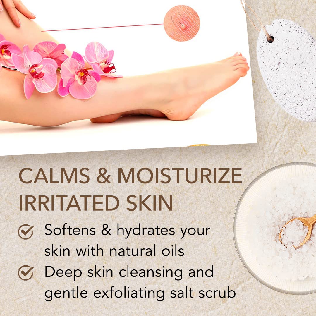 O Naturals Exfoliating Dead Sea Salt grapefruit Essential Oil Face Body & Foot Scrub wVanilla & Hydrating Exfoliate Dead Skin, M