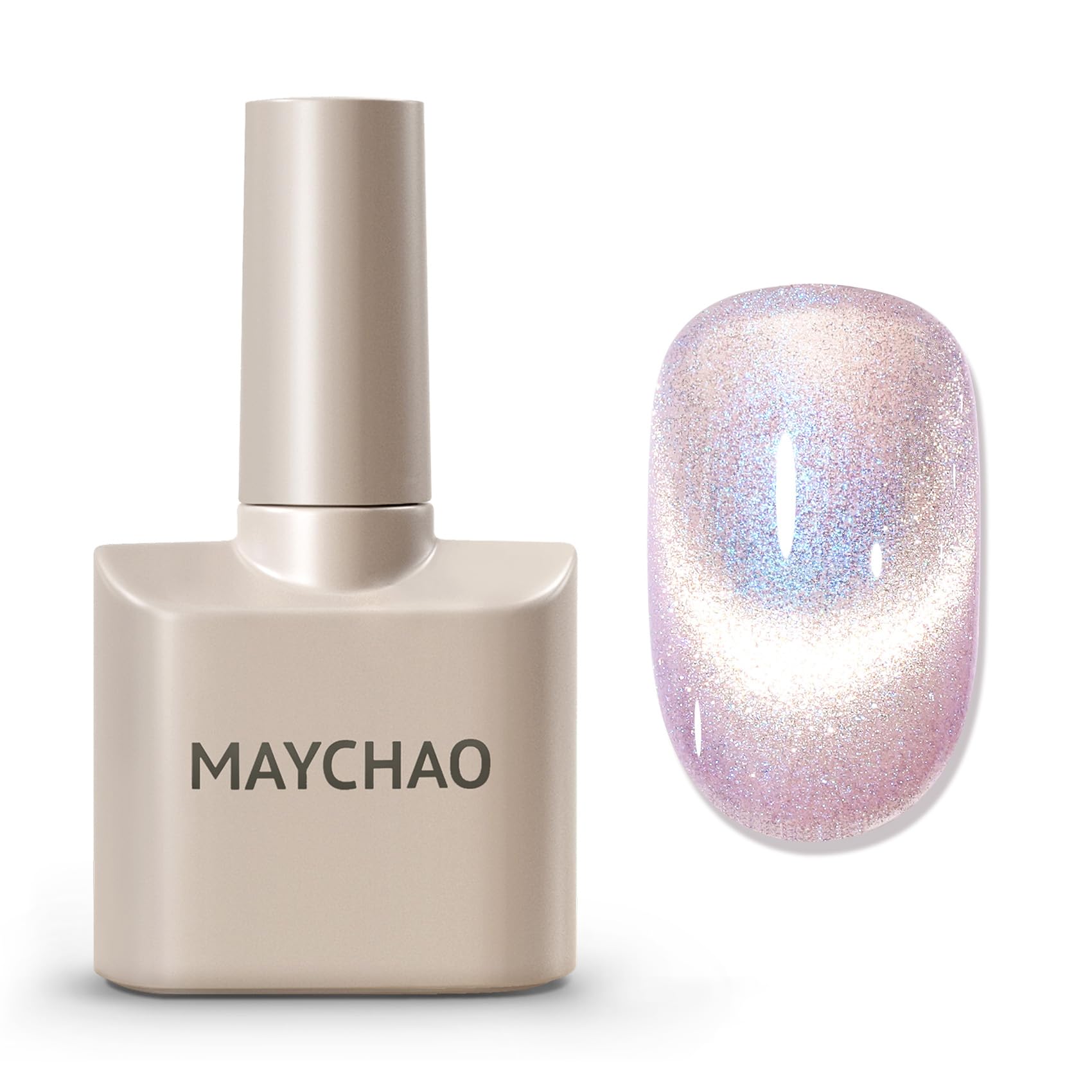 Maychao 15Ml Cat Eye Gel Nail Polish 1Pc Aurora Mermaid 10 Gel Polish With Magnet Soak Off Holographic Magnetic Nail Polish For