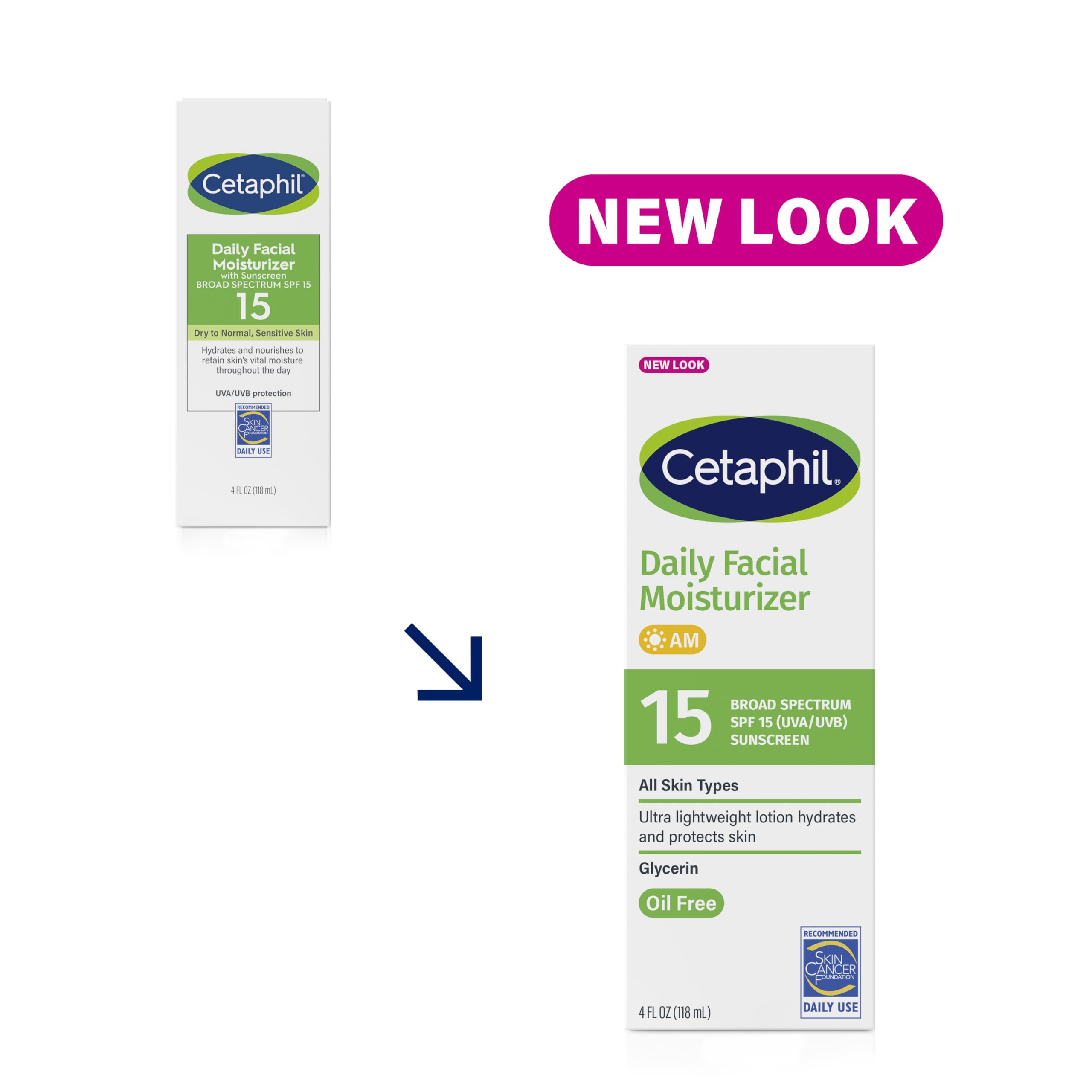 Cetaphil Daily Facial Moisturizer Spf 15 , 4 Fl Oz , Gentle Facial Moisturizer For Dry To Normal Skin Types , No Added Fragrance