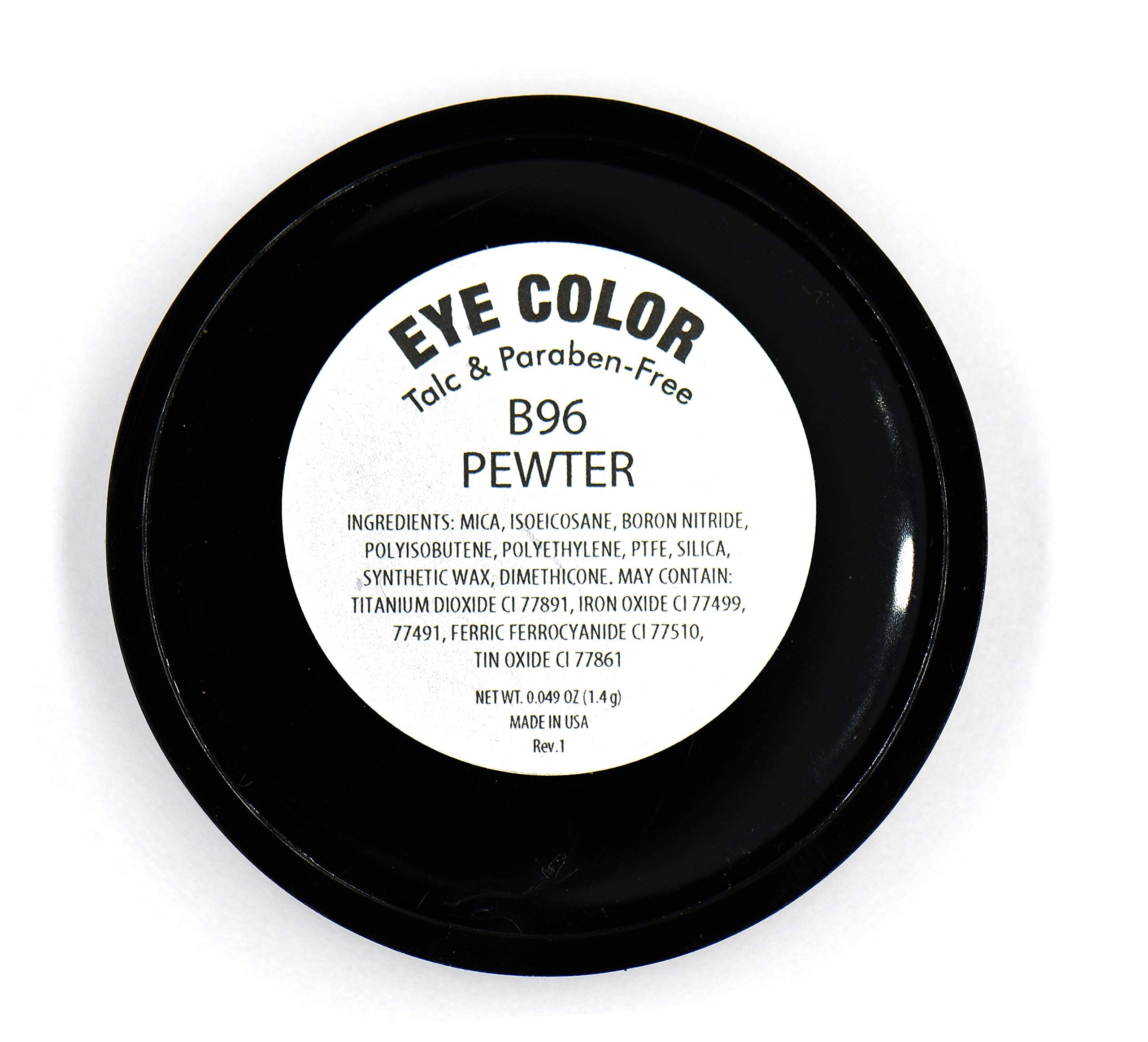 Pure Ziva Pewter Frosted Misty Hunter Green Grey Silver Shimmer Pressed Powder Single Vegan Eyeshadow; Talc, Paraben & Cruelty F
