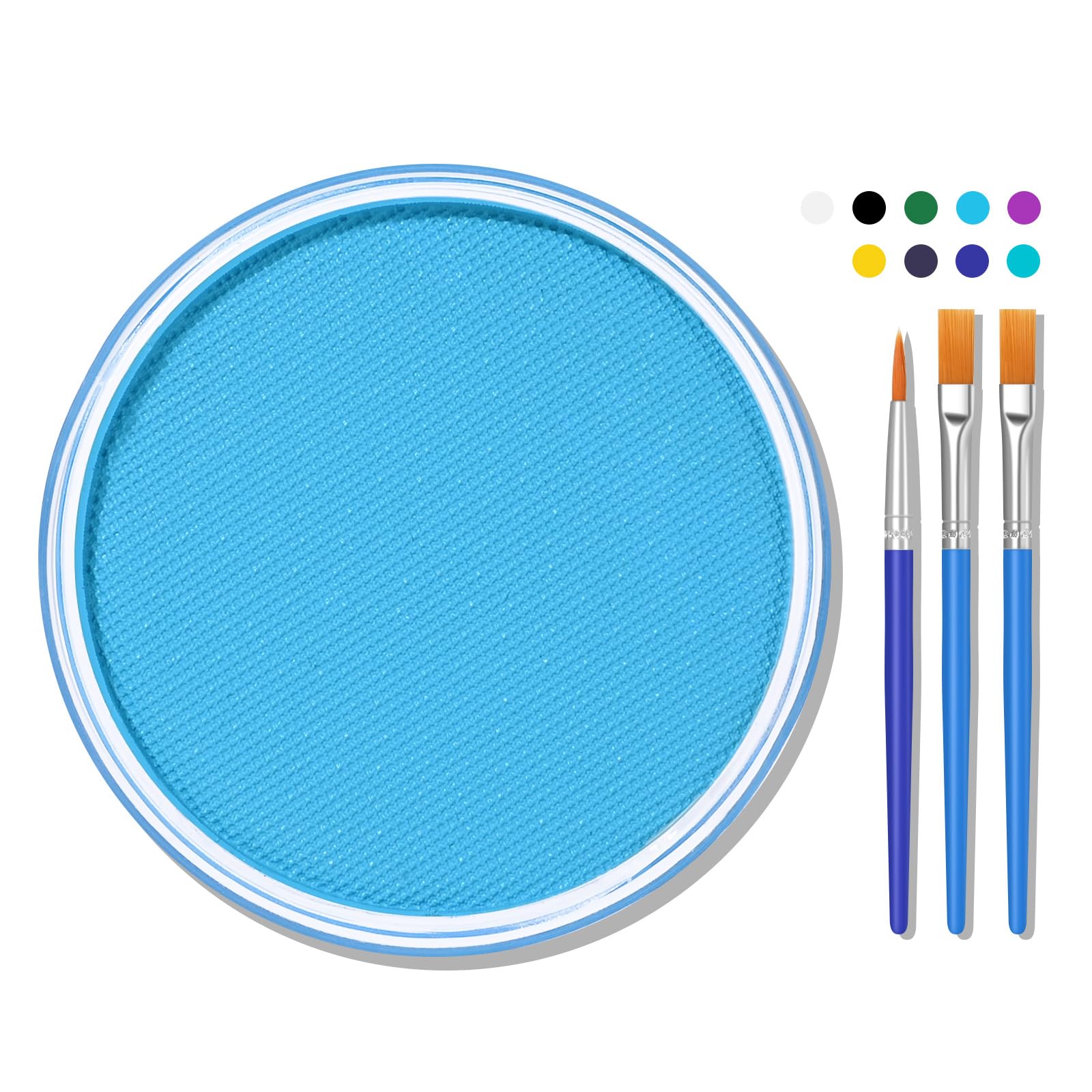FREEORR Blue Face Body Paint Makeup 30G,Professional Stage Screen Halloween,Non Toxic Face Body Paint Makeup for Halloween Costu