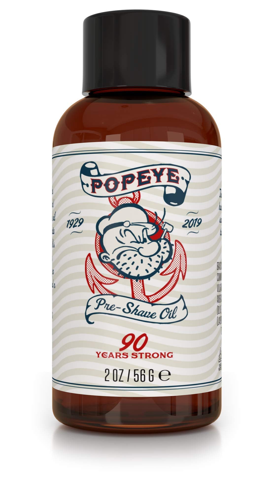 Popeye Shaving Co AllNatural PreShave Oil for Men, Shaving Oil with Hydrating Protection Ideal for Sensitive Skin, Made in USA