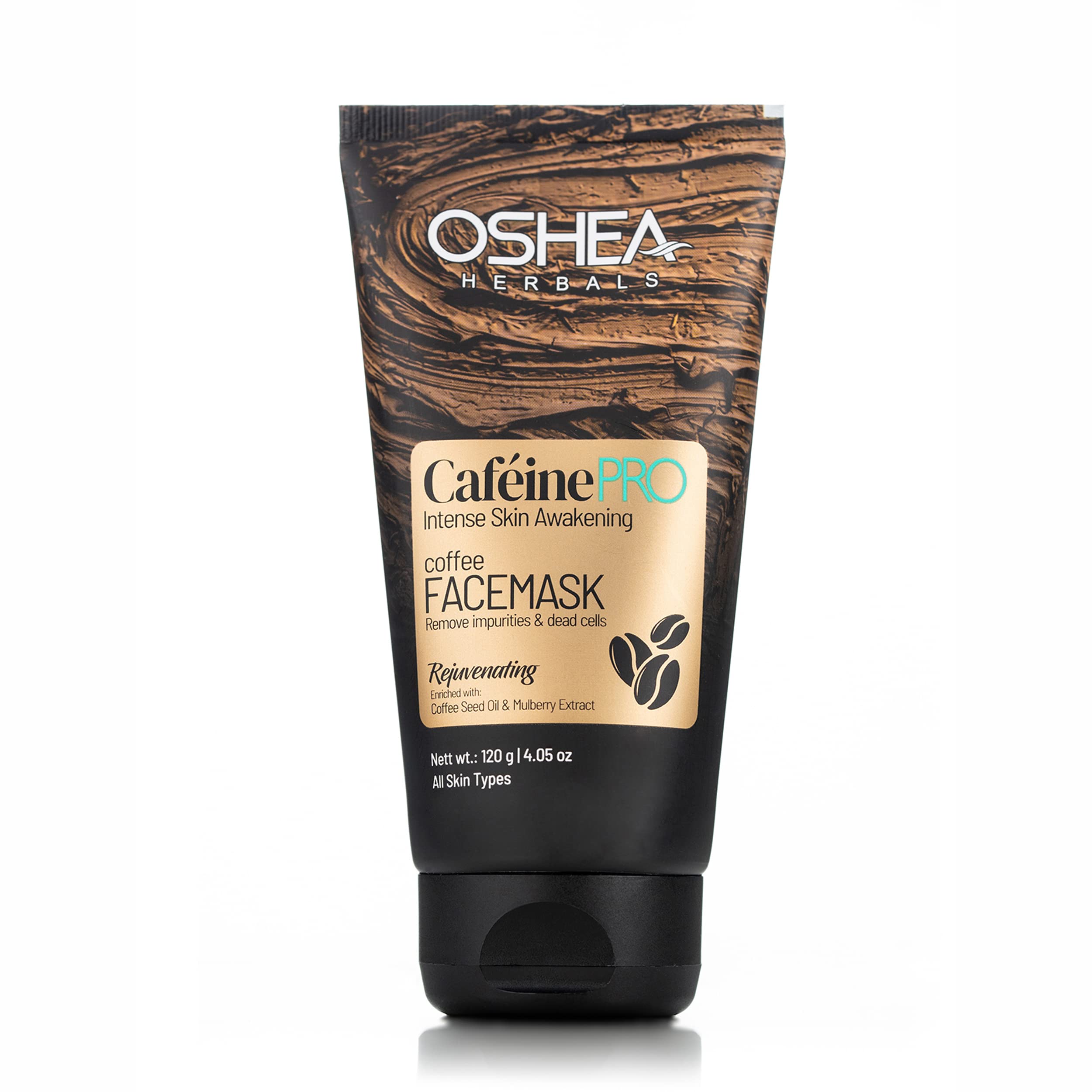Oshea Herbals Cafeine Pro Coffee Face Mask For All Skin Types | Removes Impurities & Dead Cells | Enriched With Coffee Seed Oil 
