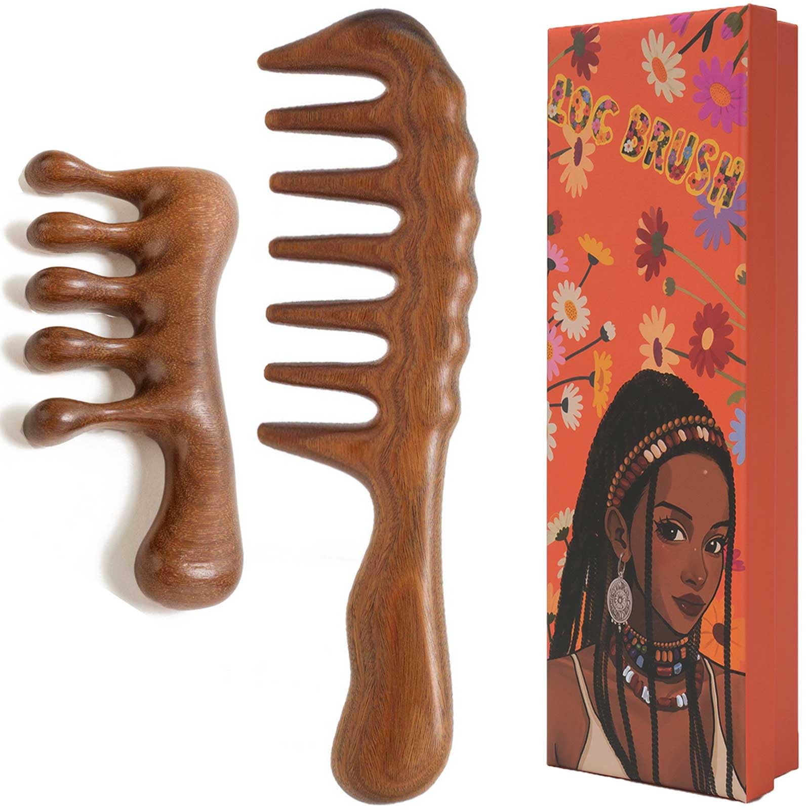 Moreinday Loc Comb for Sisterlocks, Loc Brush for Microlocs and Dreads