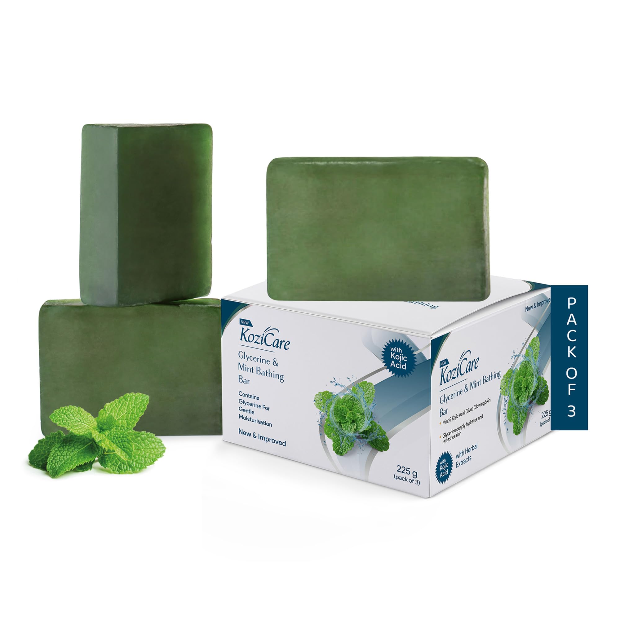 Kozicare Kojic Acid Soap & Glutathione Soap | Glycerin Mint Soap | Detan Soap | Bath Soap Combo Offers | Soaps For Bath | Bathin