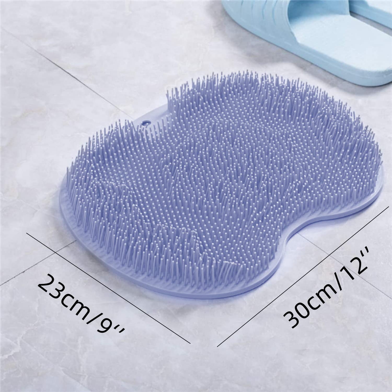 Yvpsi Shower Foot & Back Scrubber, Wall Mounted Massage Pad, Silicone Bath Massage Cushion Brush With Suction Cups For Body Scru