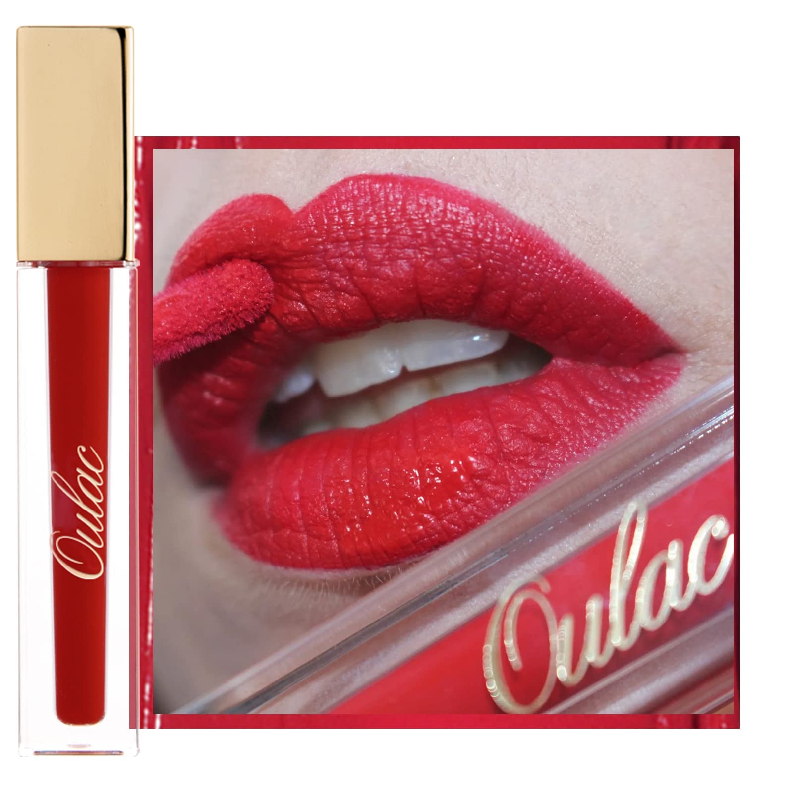 Oulac Red Matte Lipstick For Women, Classic Red Lip Stain Long Lasting Waterproof, No Transfer, Creamy High Pigmented Formula Wi