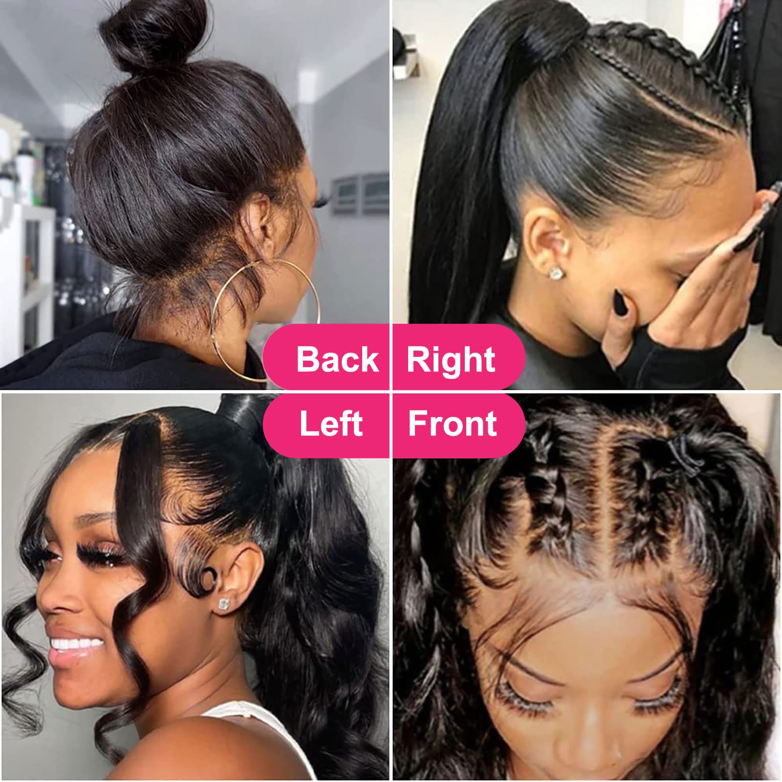 SUPERLOOK Body Wave 360 Lace Front Wigs Human Hair pre plucked 360 HD Lace Human Hair Wigs 200% Density Transparent Lace Front W