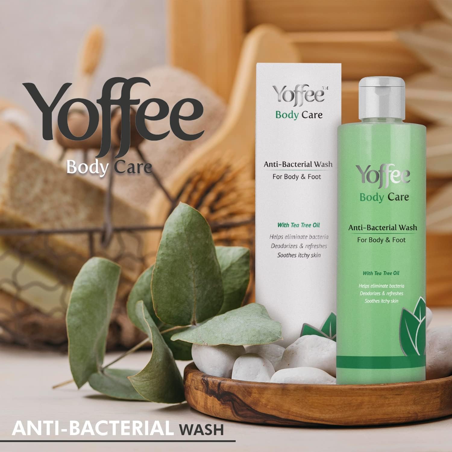 Yoffee - Refreshing & Invigorating Shower Gel For Body And Feet, Prevents And Eliminates Bad Odors, Hydrates & Soothes Skin, Wit