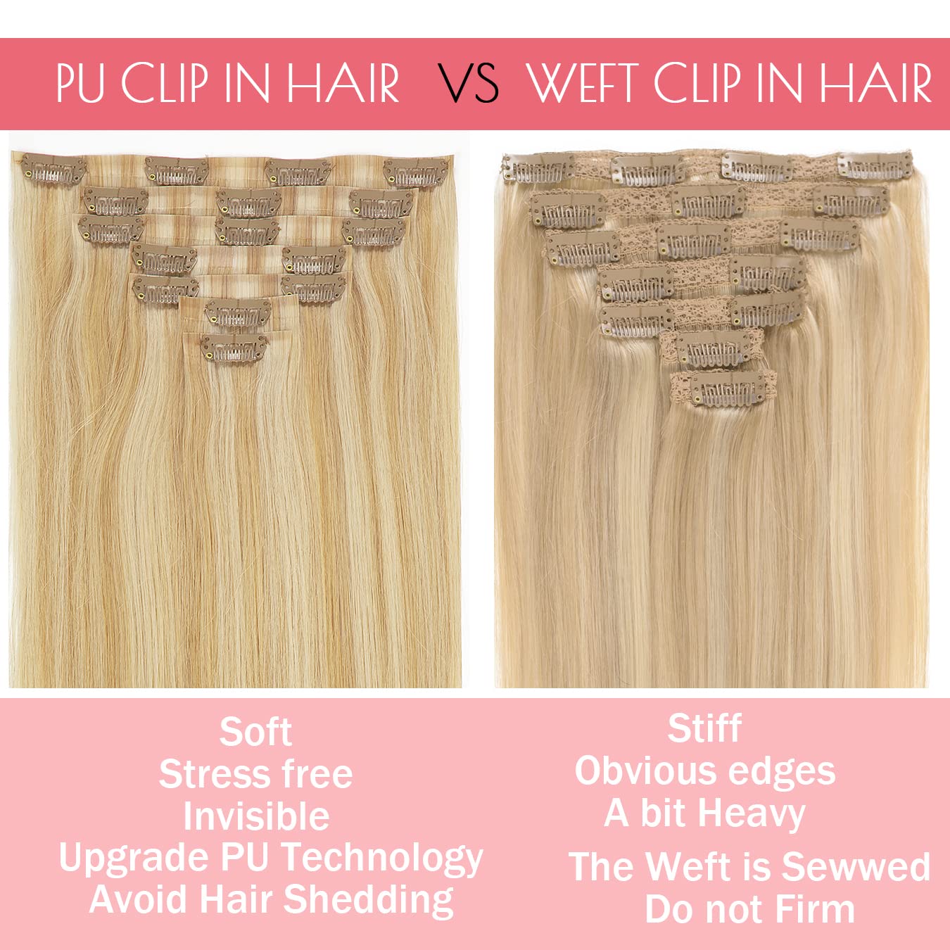 Loxxy Blonde Clip In Hair Extensions 18Inch Remy Human Hair Piano Light Golden Brown Mixed With Platinum Blonde Color Seamless H