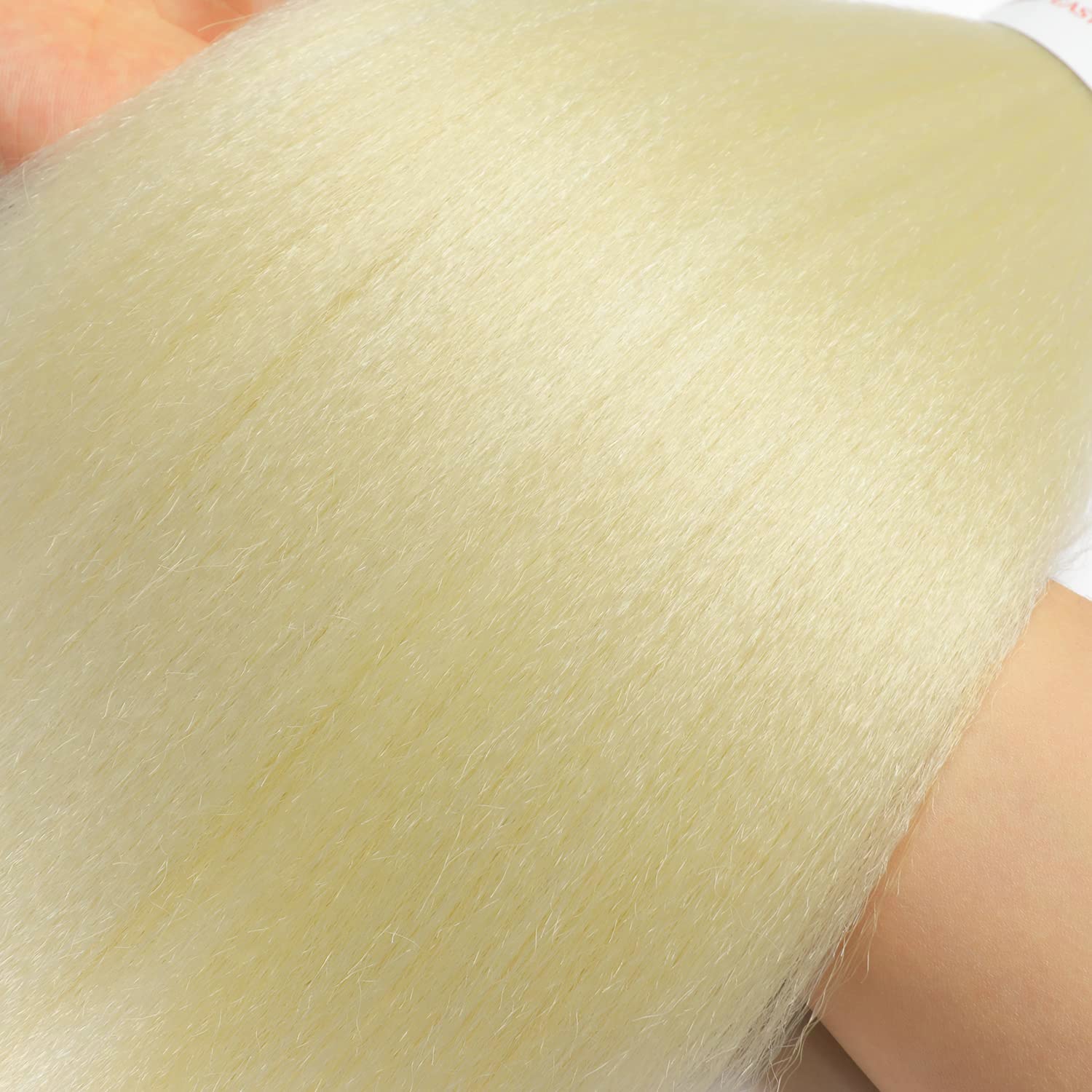 Ubeleco 36 Inch Braiding Hair Pre Stretched,8 Packs Kanekalon Braiding Hair Soft Yaki Texture,No Itch, Hot Water Setting Hair Ex