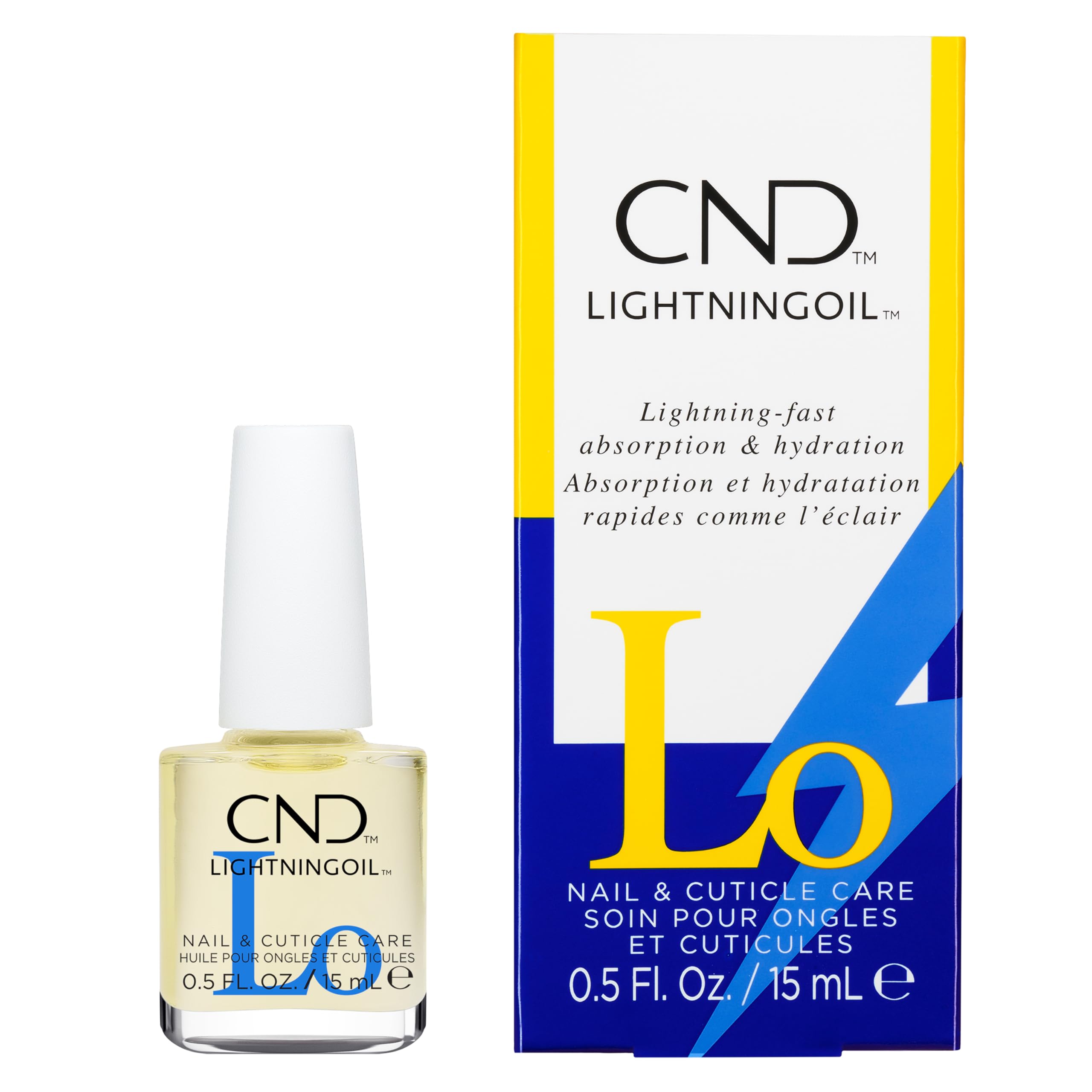 CND LIGHTNINGOIL, Lightning-fast absorption & hydration, nail & cuticle care, 0.5 fl oz