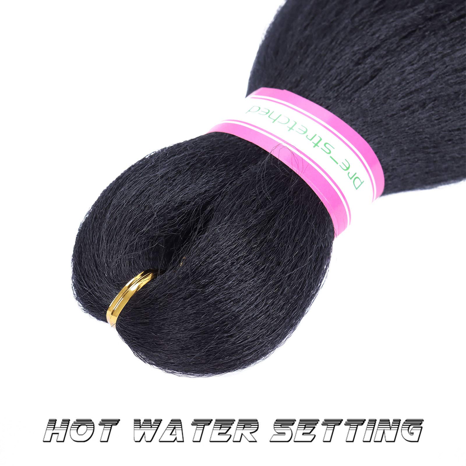 Black Braiding Hair Pre Stretched 20 Inch 8 Packs Braiding Hair Extensions For Crochet Box Braids Twists Locs Hair Itch Free Sof